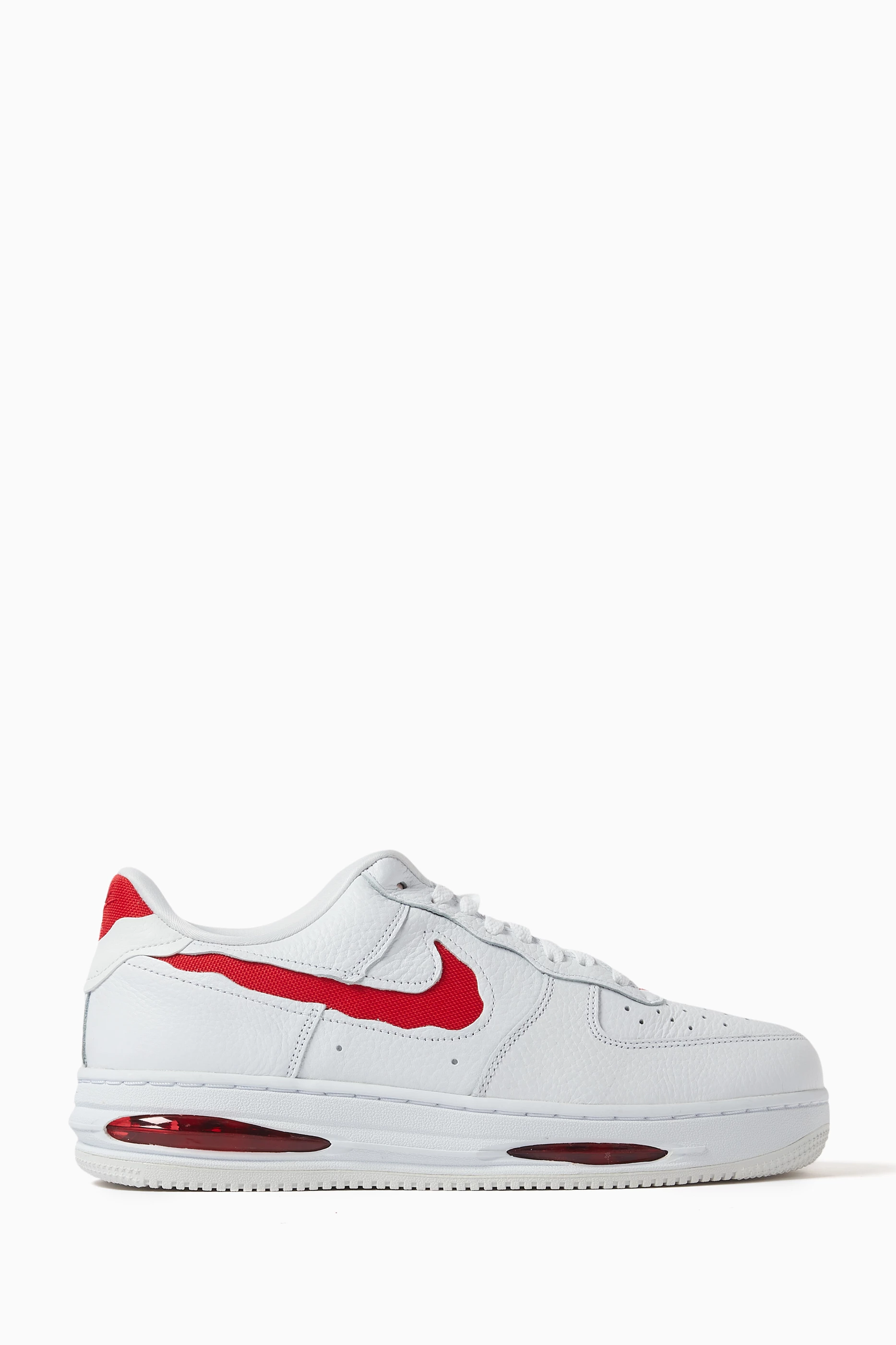 Buy Nike Red Air Force 1 Low EVO Sneakers in Leather For Men Online Ounass UAE