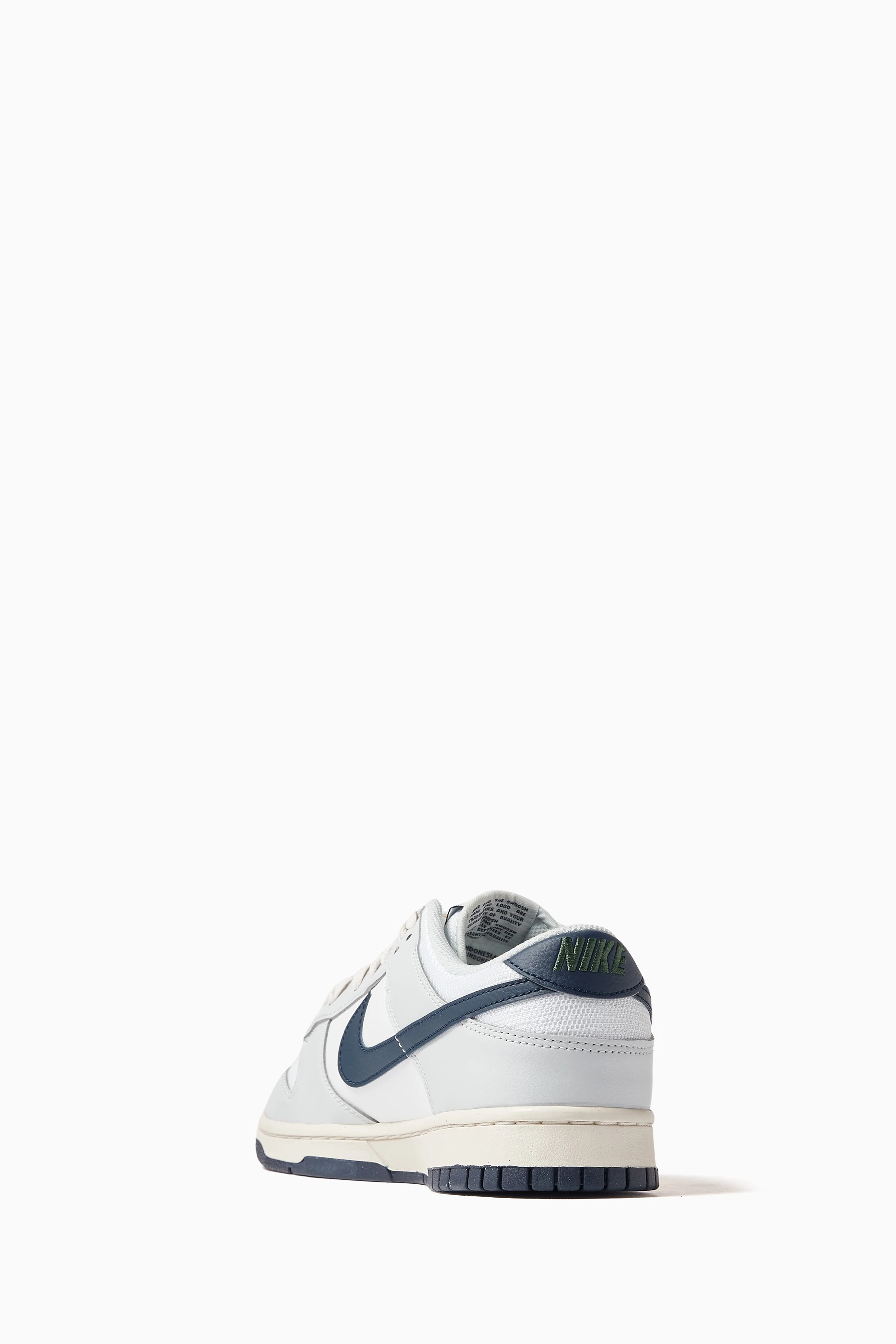 Buy Nike Grey Dunk Low Sneakers in Faux leather For Men Online Ounass UAE