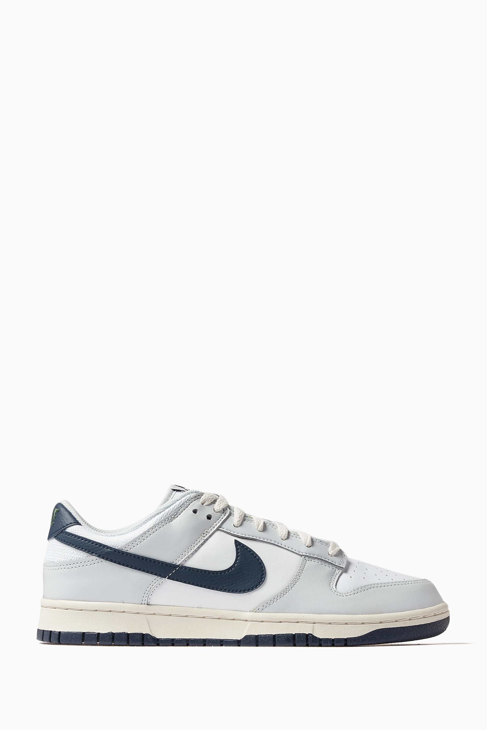 Buy Nike Grey Dunk Low Sneakers in Faux leather For Men Online Ounass UAE