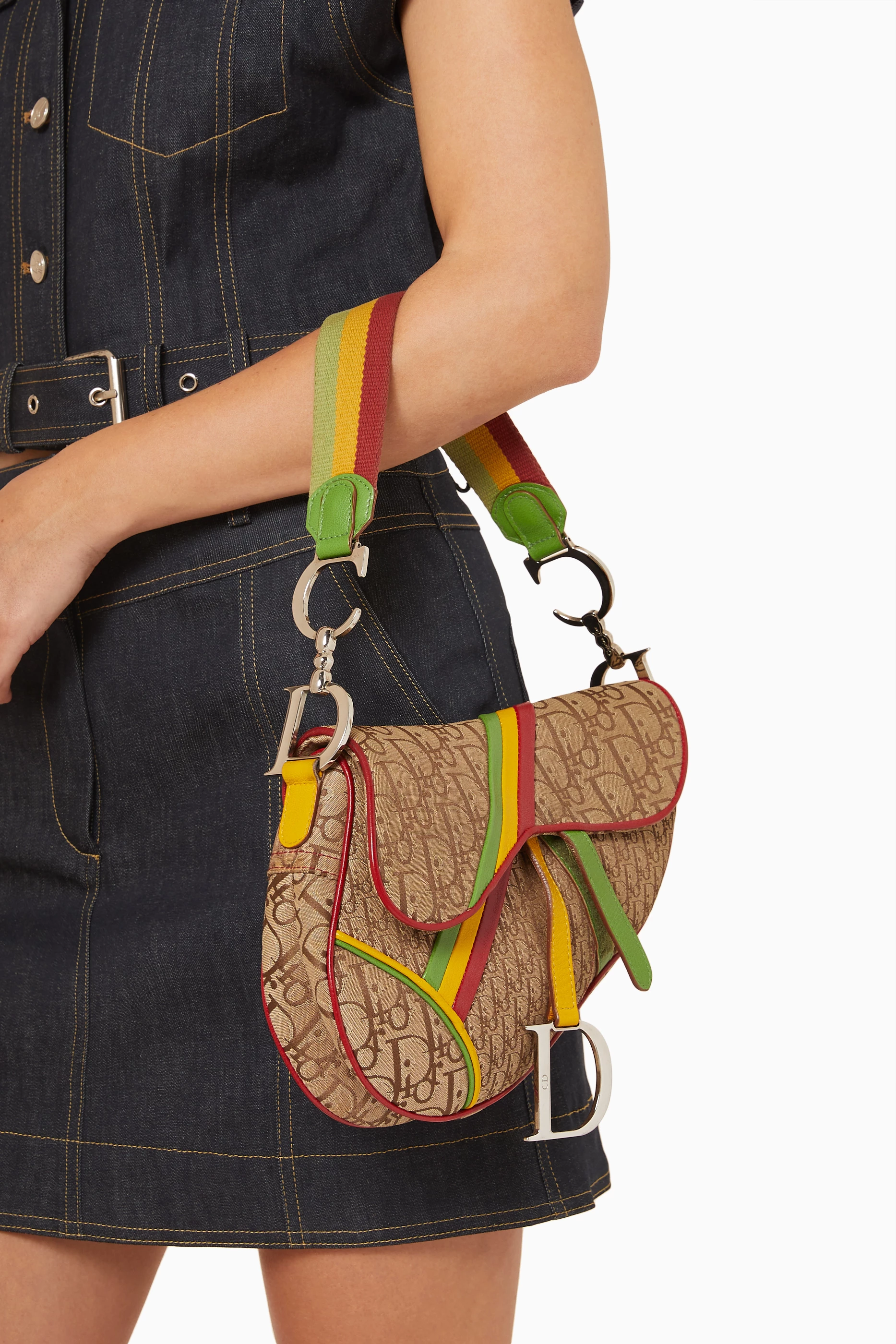 Dior saddle bag rasta best sale