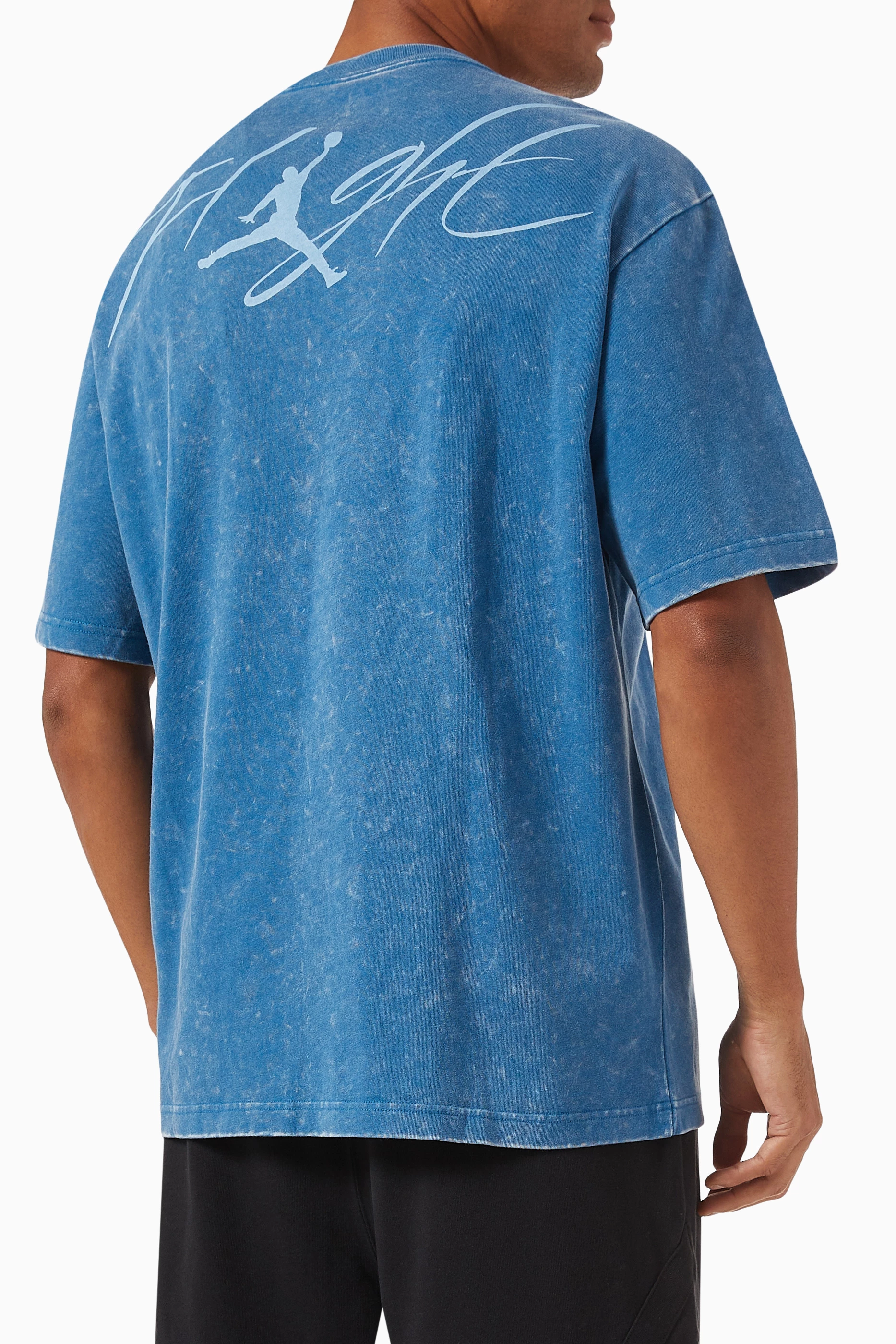 Buy Jordan Blue Flight Essentials T shirt in Cotton For Men Online Ounass UAE