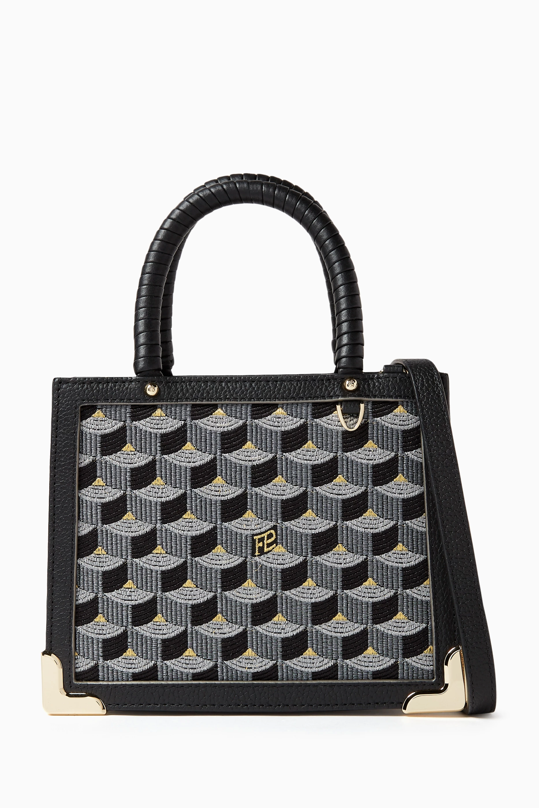 Buy Fauré Le Page Black SagaCity 18 - Spark Tote Bag in Jacquard