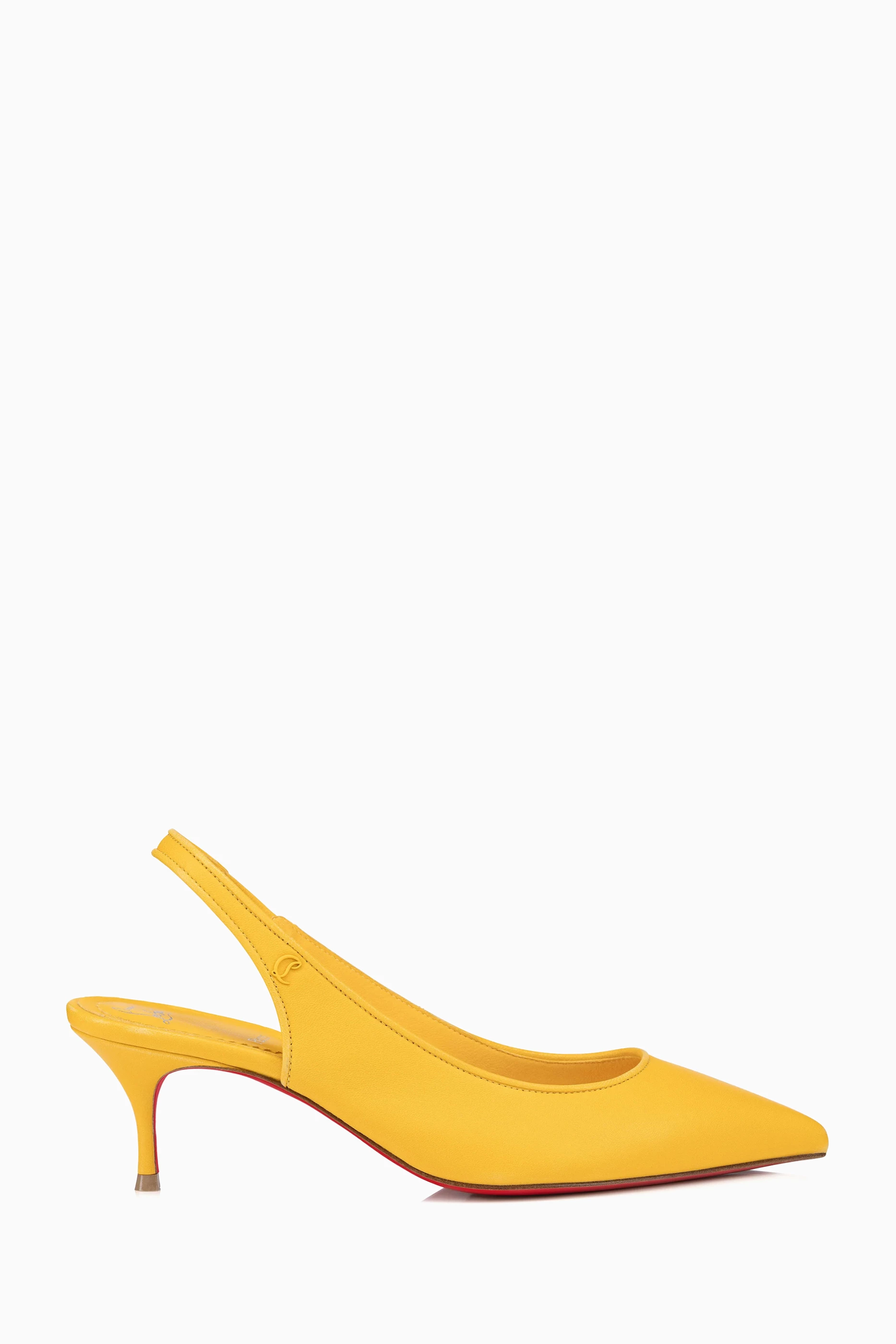 Yellow slingback pumps discount