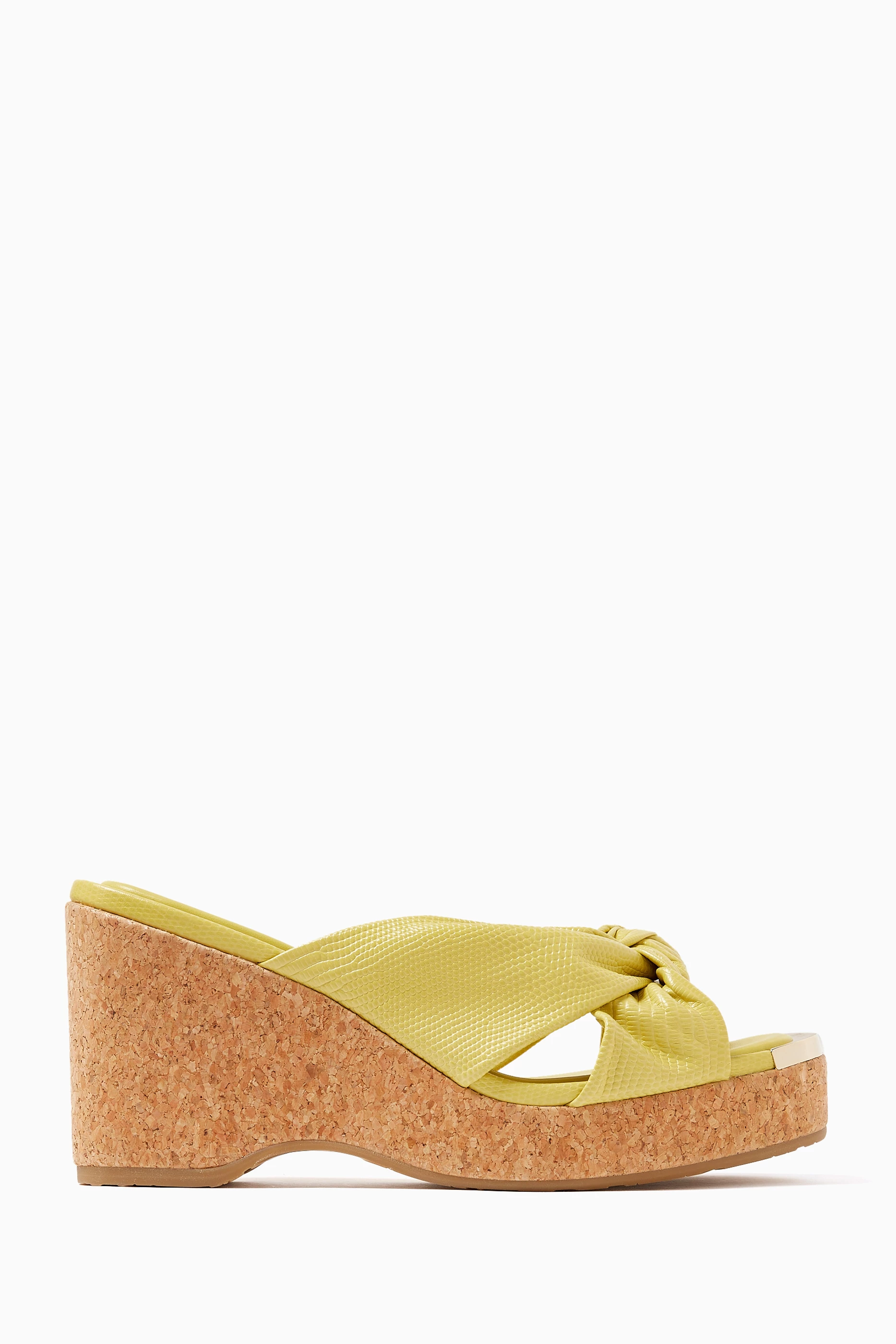 Yellow wedge heel top