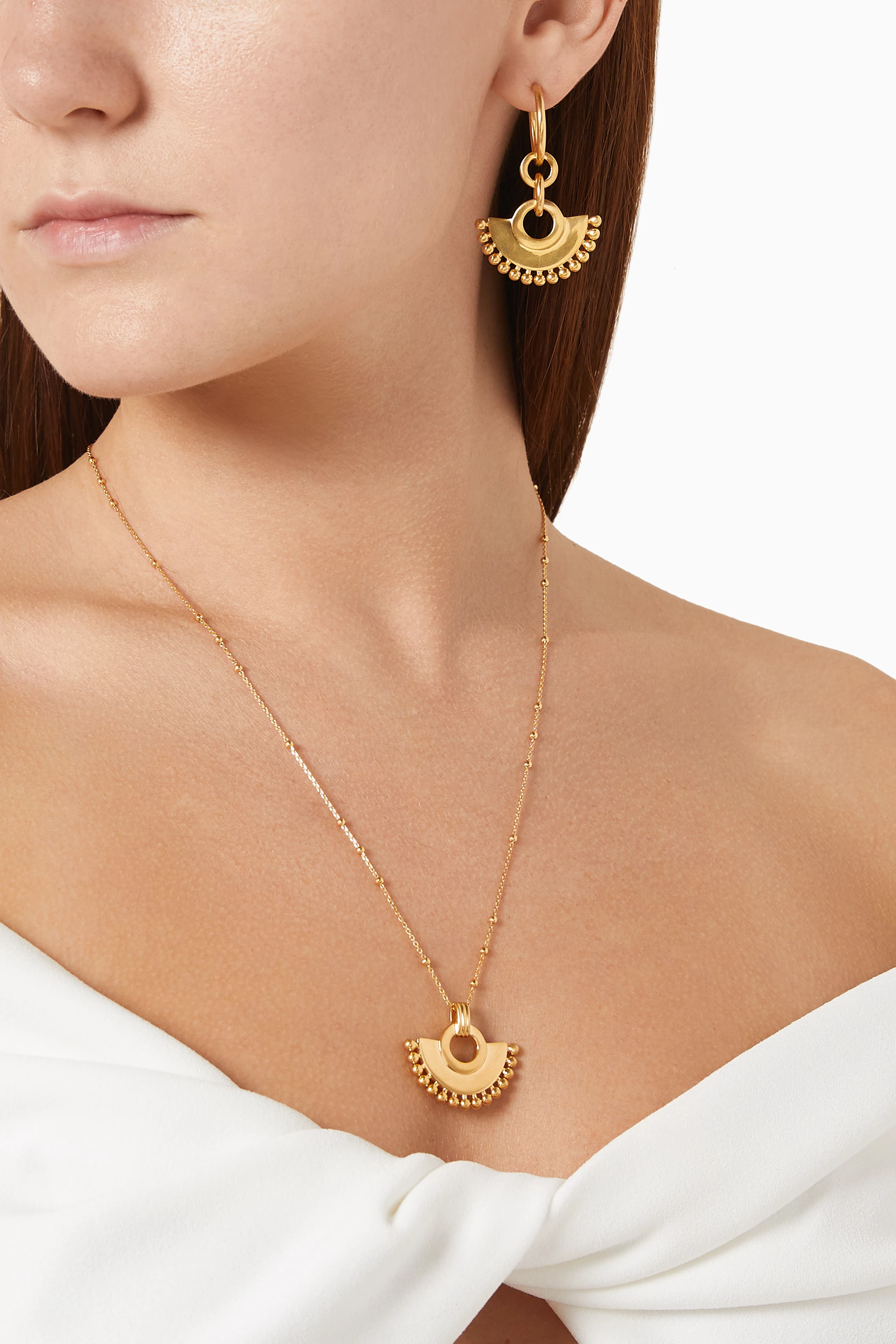 Buy Missoma Gold Zenyu Chandelier Hoop Earrings in 18kt Gold