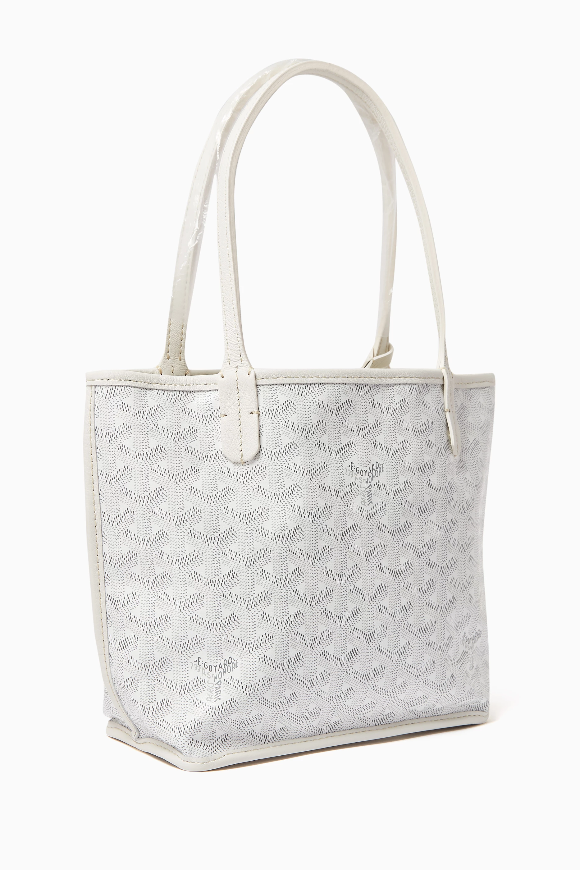 Buy Goyard Pre Loved White Unused Mini Anjou Tote Bag in Goyardine Canvas For Women Online Ounass UAE