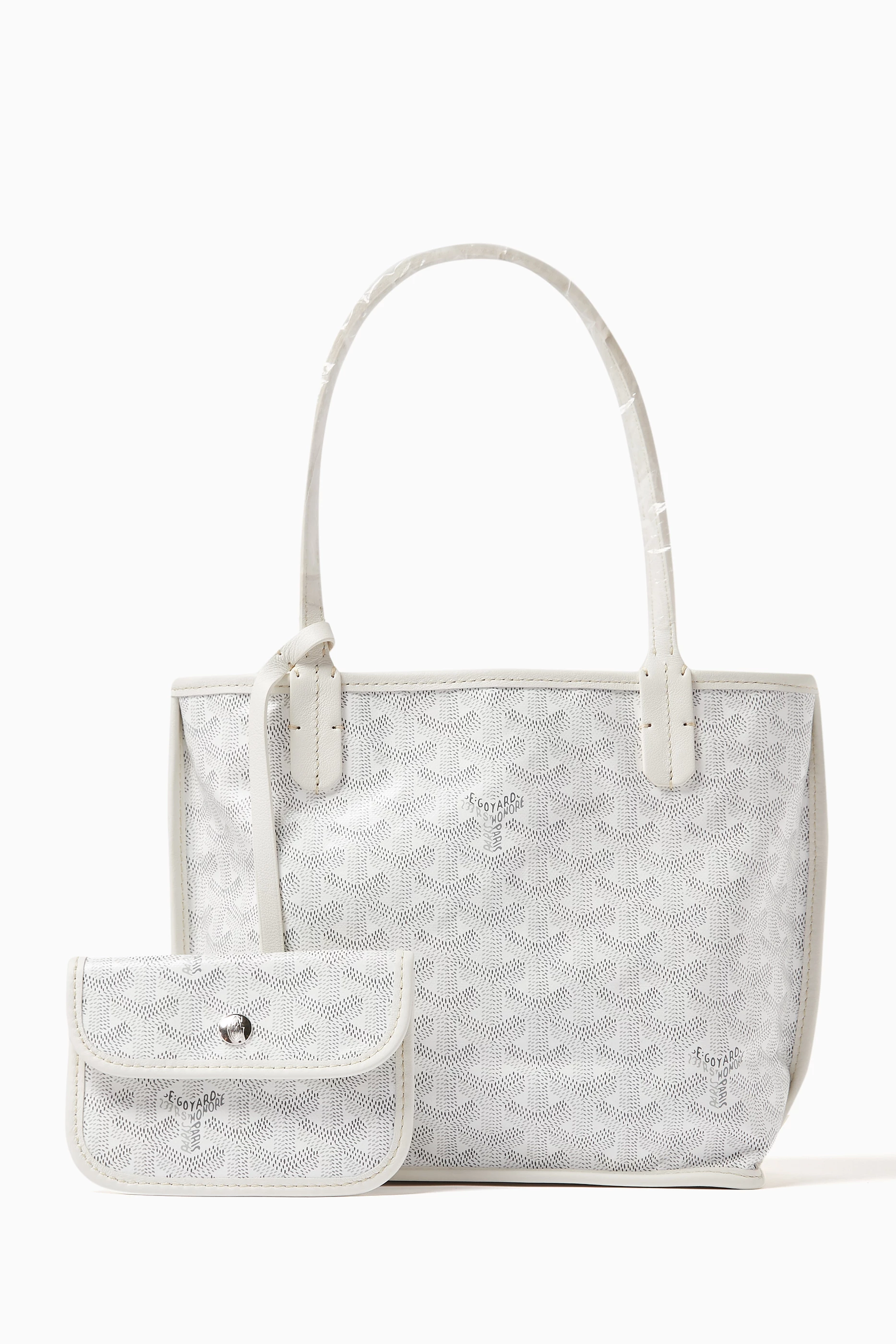 Buy Goyard Pre Loved White Unused Mini Anjou Tote Bag in Goyardine Canvas For Women Online Ounass UAE