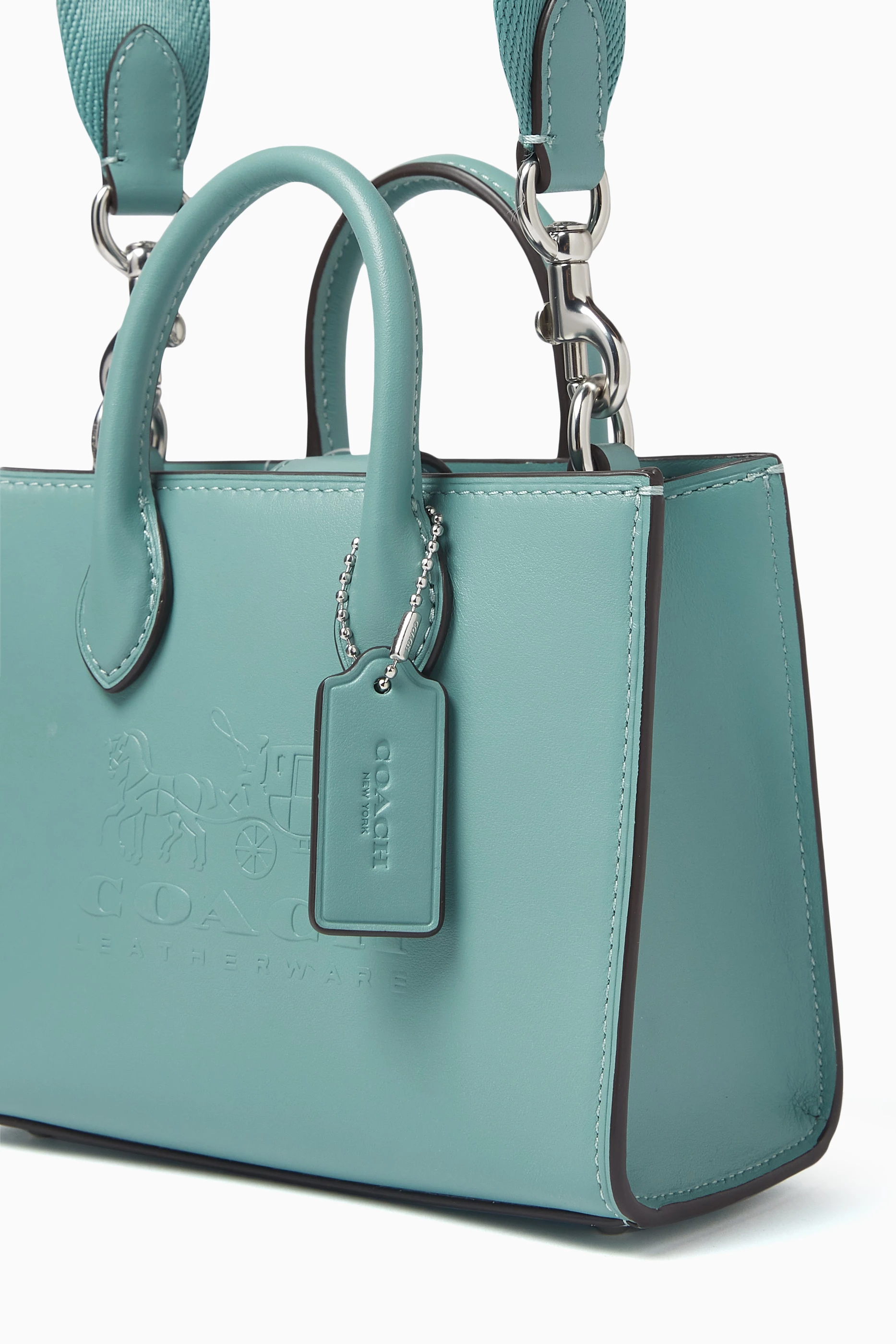 Coach turquoise tote shop
