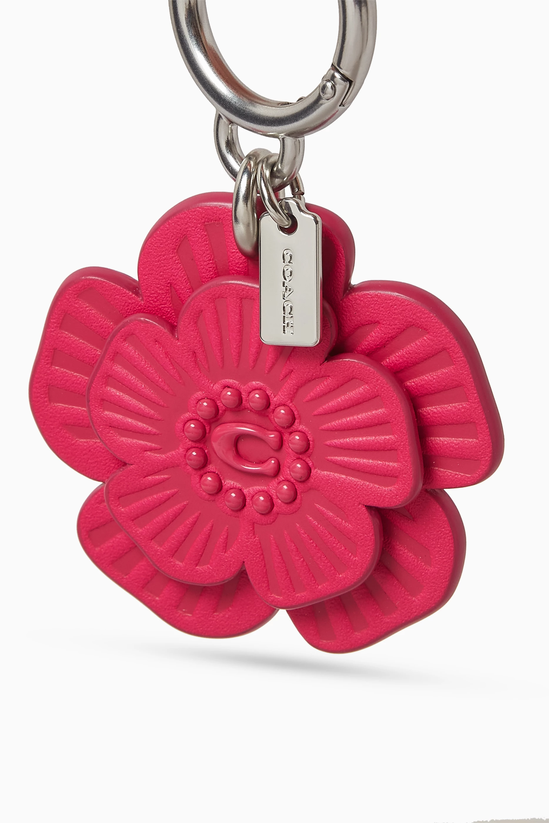 Buy Coach Pink Tea Rose Bag Charm in Leather For Women Online Ounass UAE