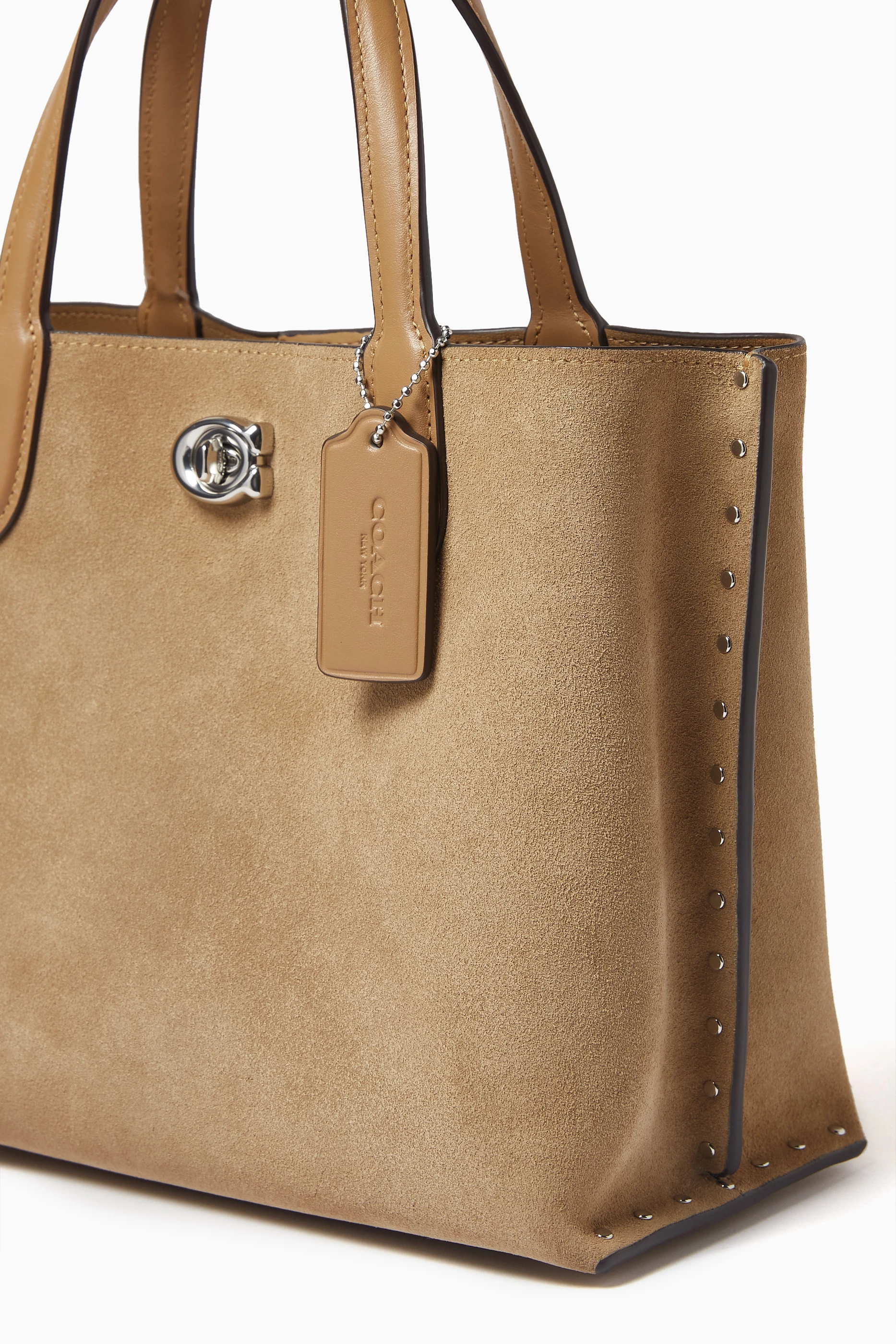 Buy Coach Brown Willow 24 Tote Bag in Suede For Women Online Ounass UAE