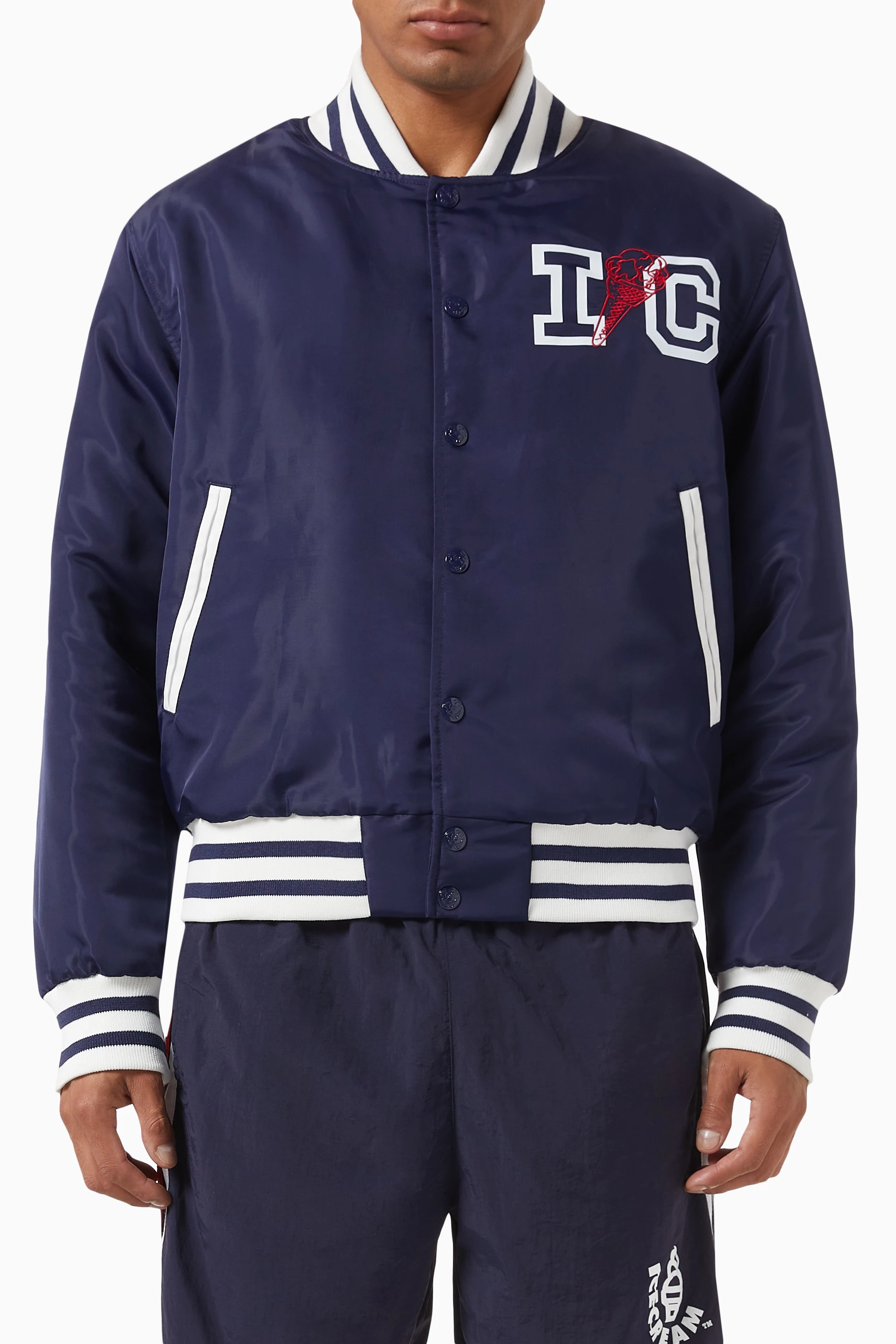 Blue jersey jacket online