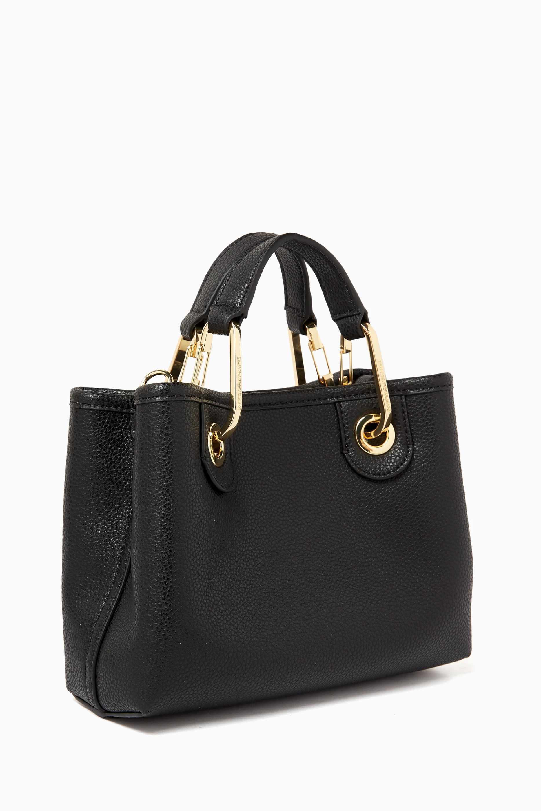Buy Emporio Armani Black Extra Small Logo Tote Bag For Women Online Ounass UAE