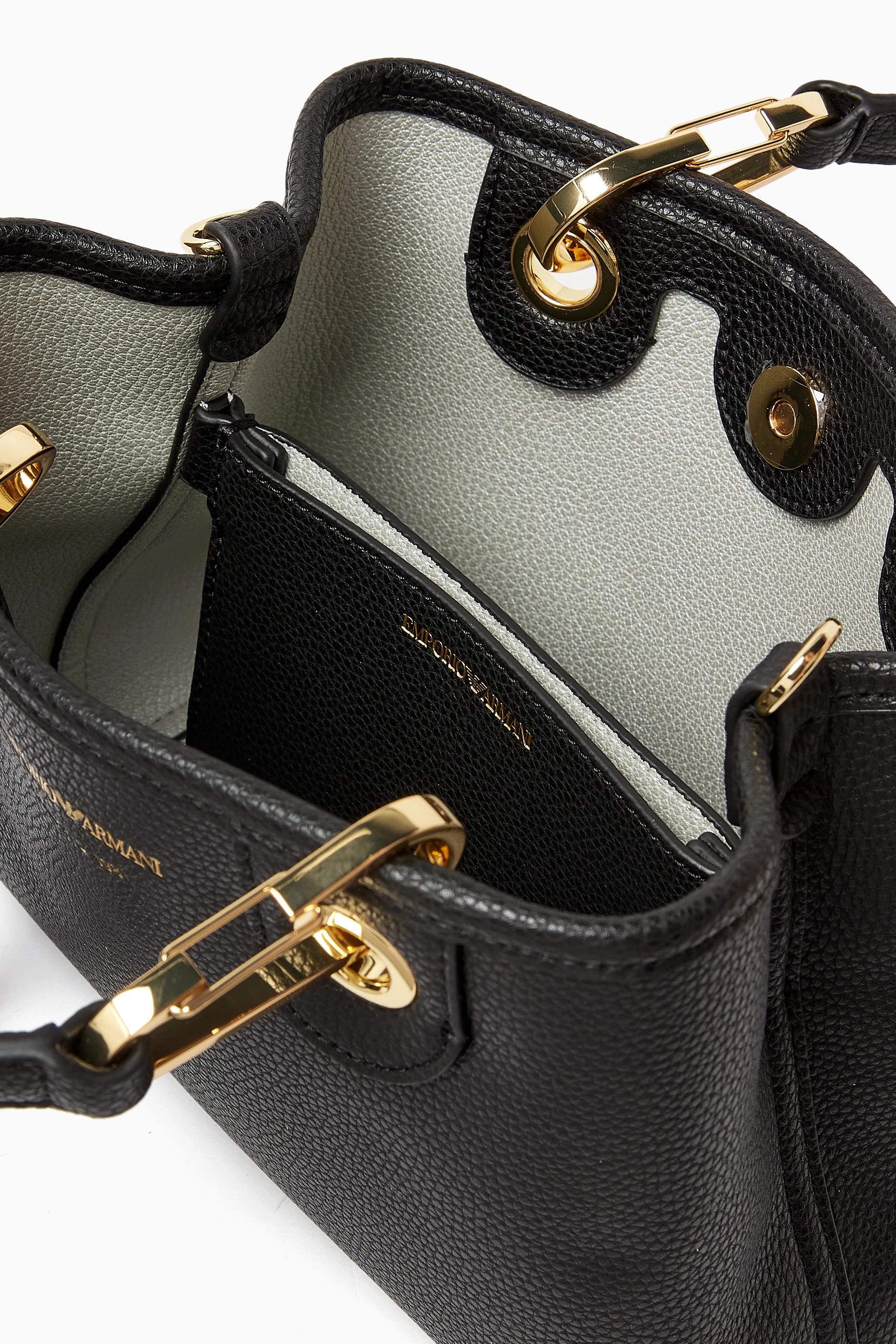 Buy Emporio Armani Black Extra Small Logo Tote Bag For Women Online Ounass UAE