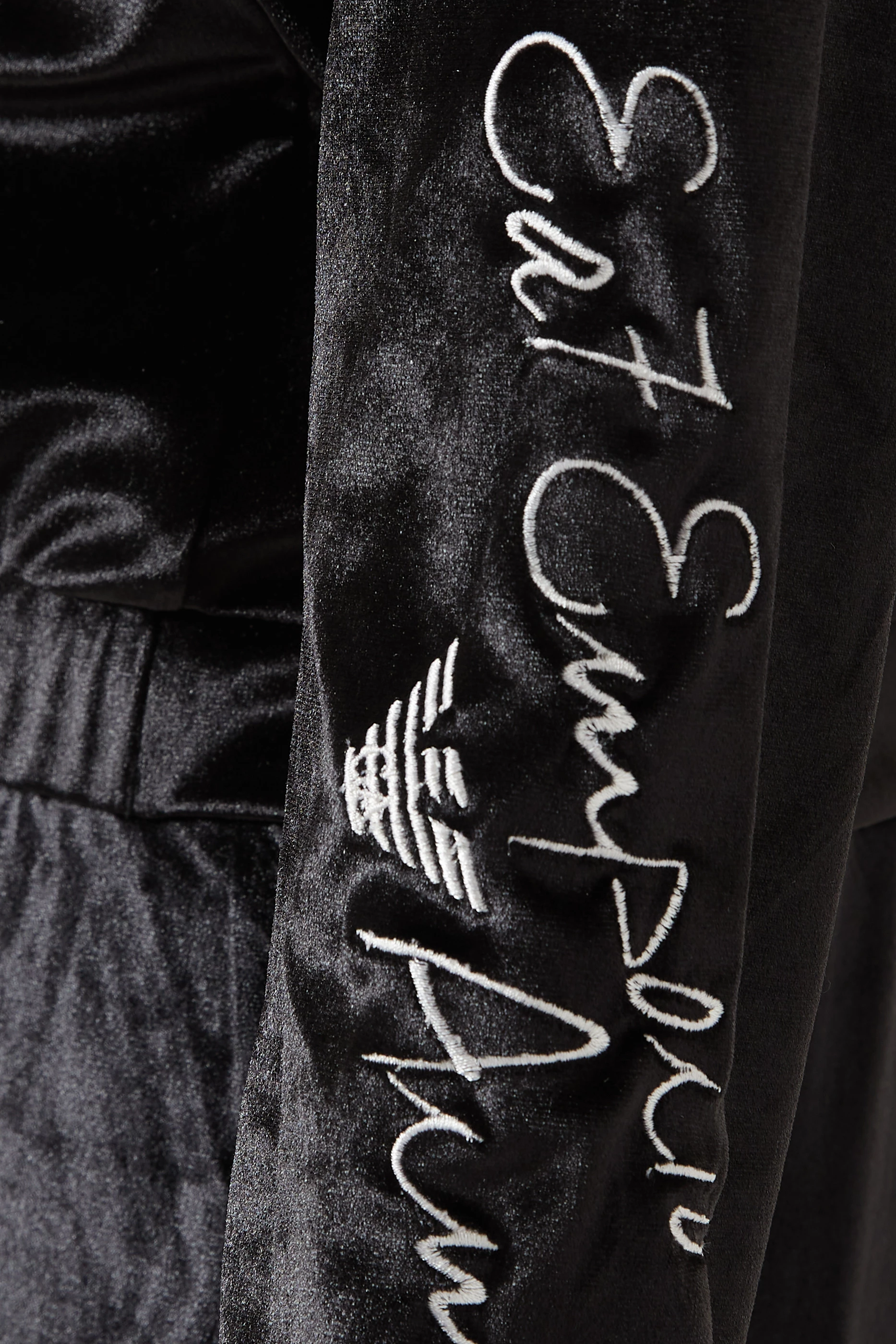Buy Emporio Armani Black EA7 Sweatshirt in Velour For Women Online Ounass UAE