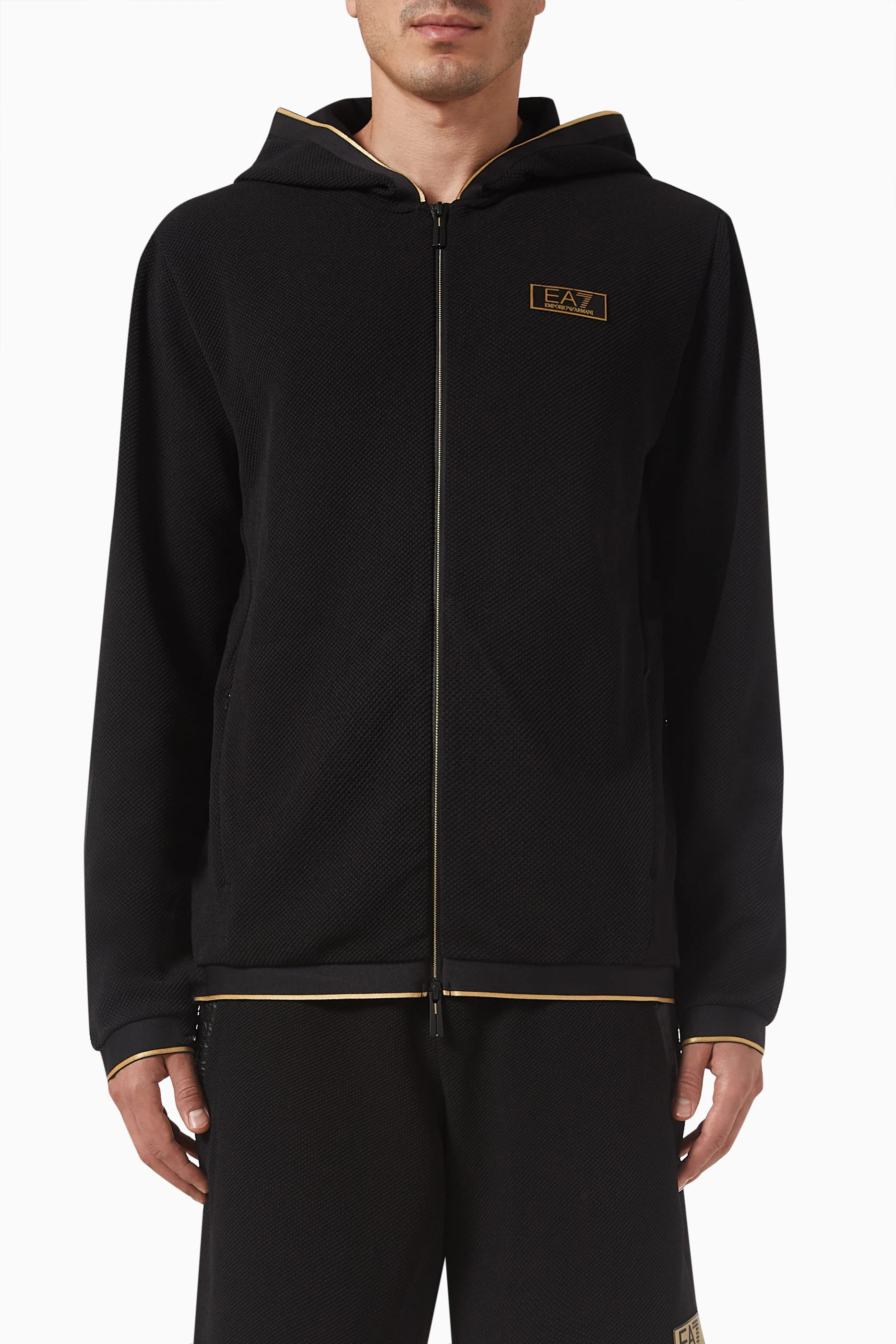 Emporio armani black hoodie shop