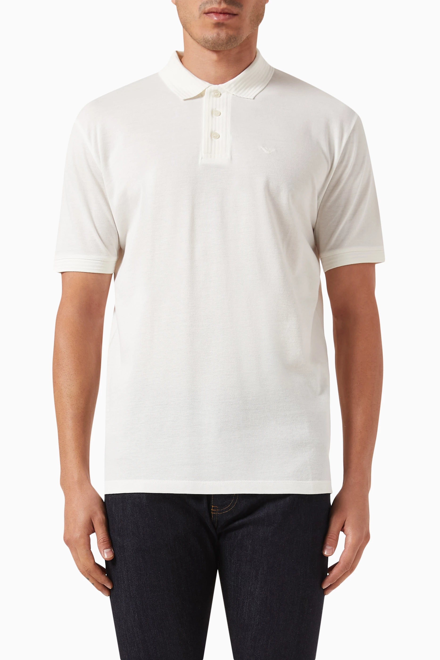 Emporio armani white polo shirt 2025