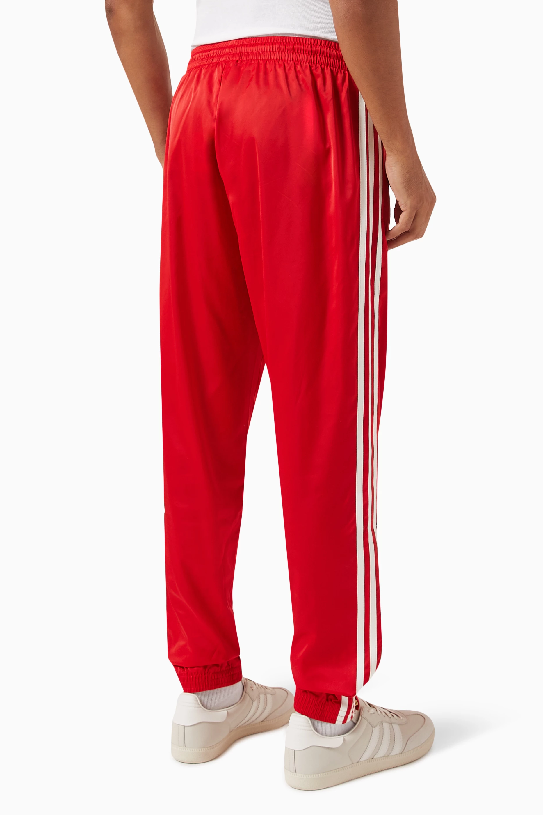 Buy adidas Red Premium Striped Track Pants in Nylon For Men Online Ounass UAE