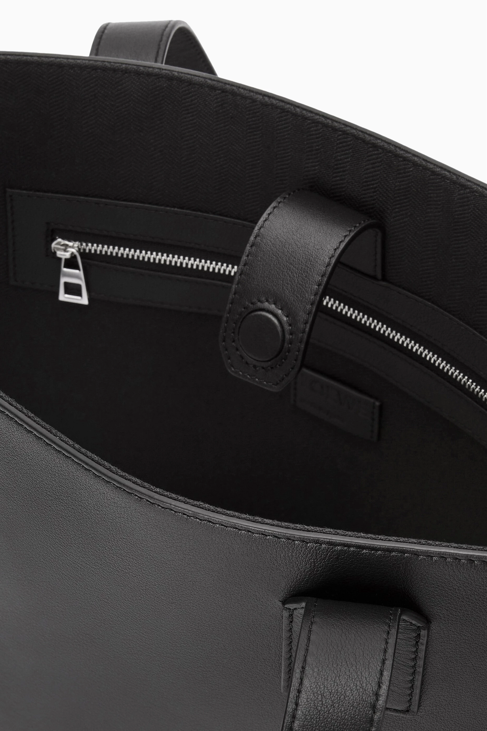 Buy LOEWE Black Buckle Horizontal Tote Bag in Calfskin For Men
