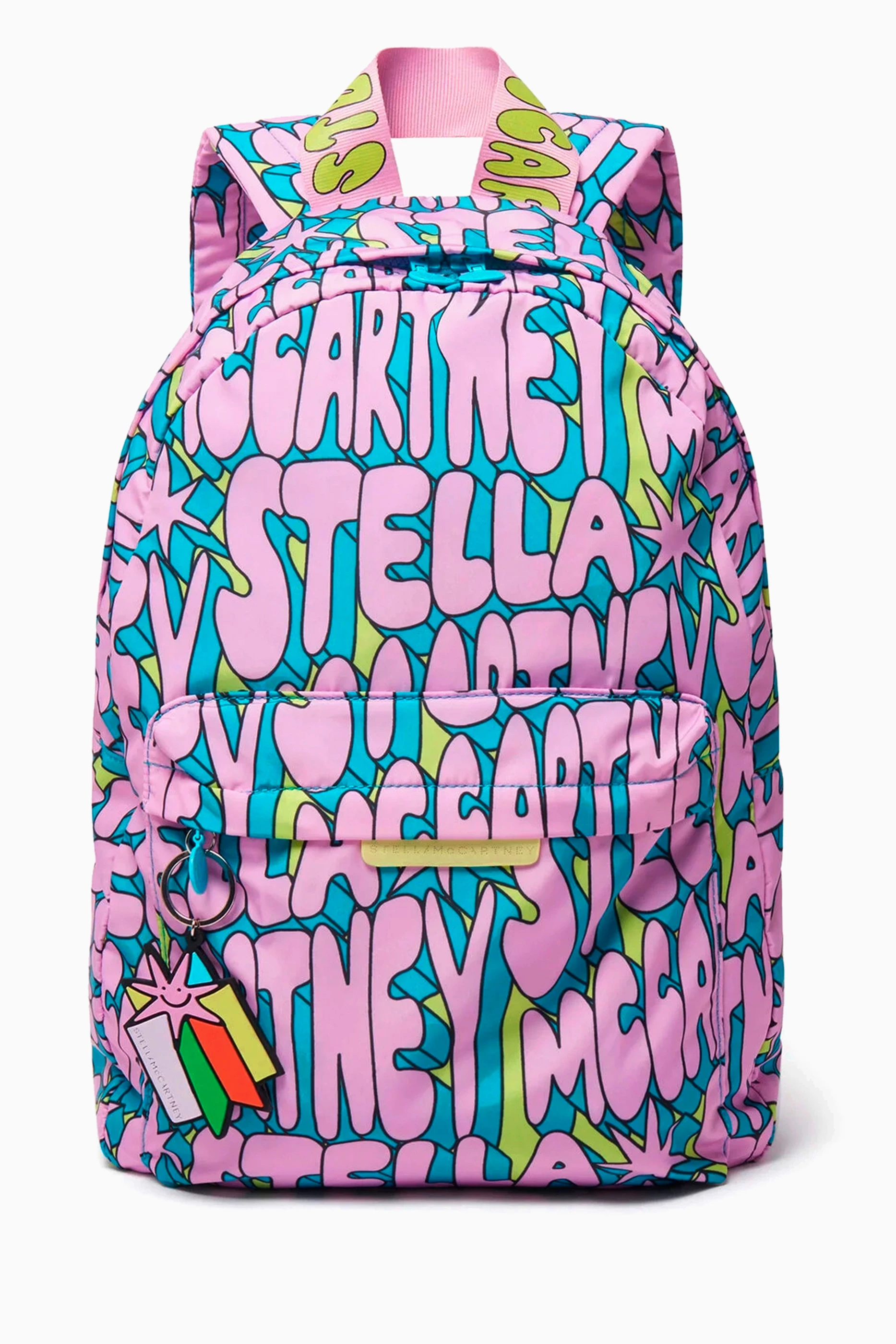 Buy Stella McCartney Multicolour Stella Logo print Backpack in Canvas For Girls Online Ounass UAE