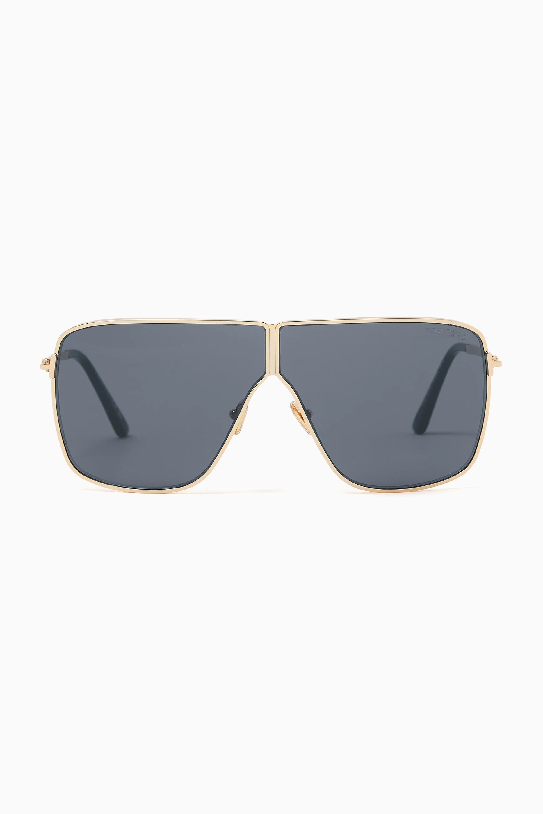 Buy TOM FORD Gold Huxley Sunglasses in Metal For UNISEX Online
