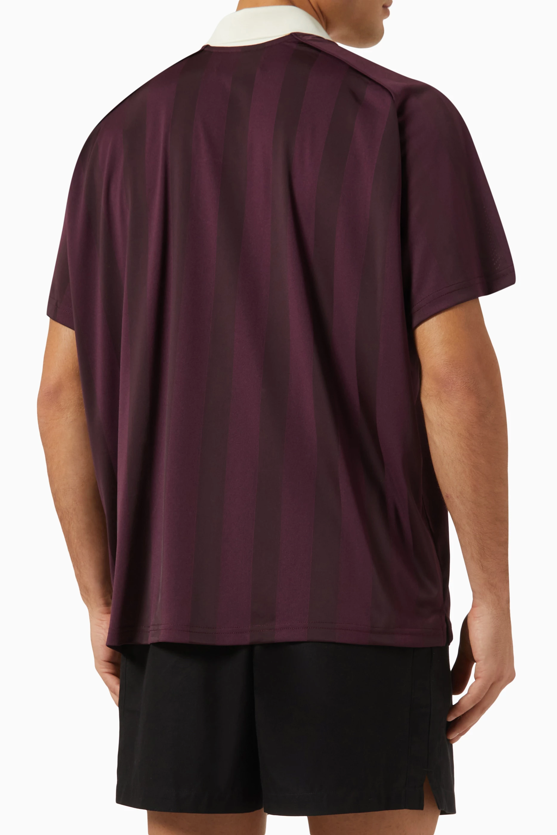 Buy Kith Red Shadow Stripe Marcel Soccer Jersey For Men Online