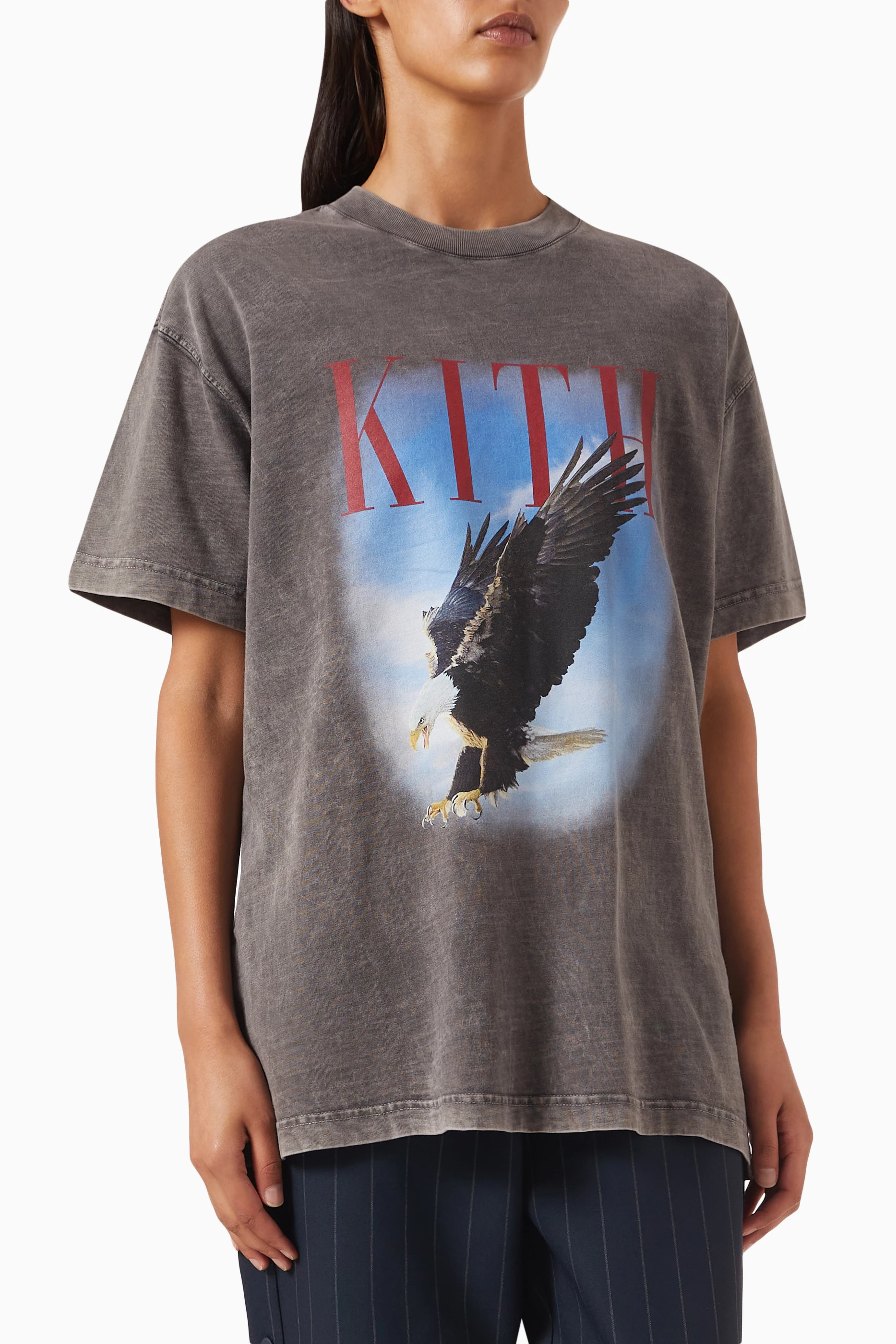 Buy Kith Black Eagle Vintage T-shirt in Cotton-jersey For Women 