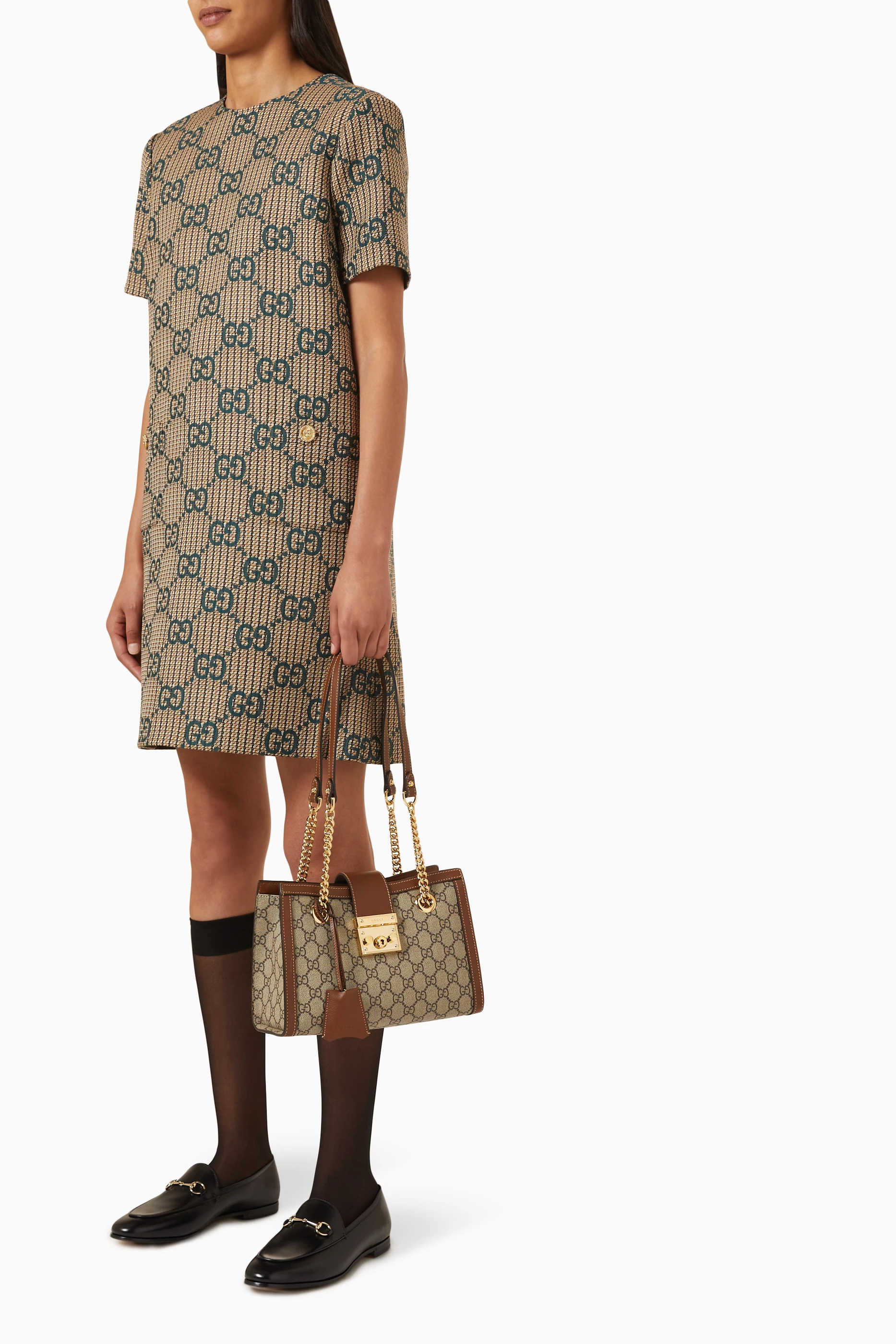 Gucci small padlock gg supreme shoulder bag clearance