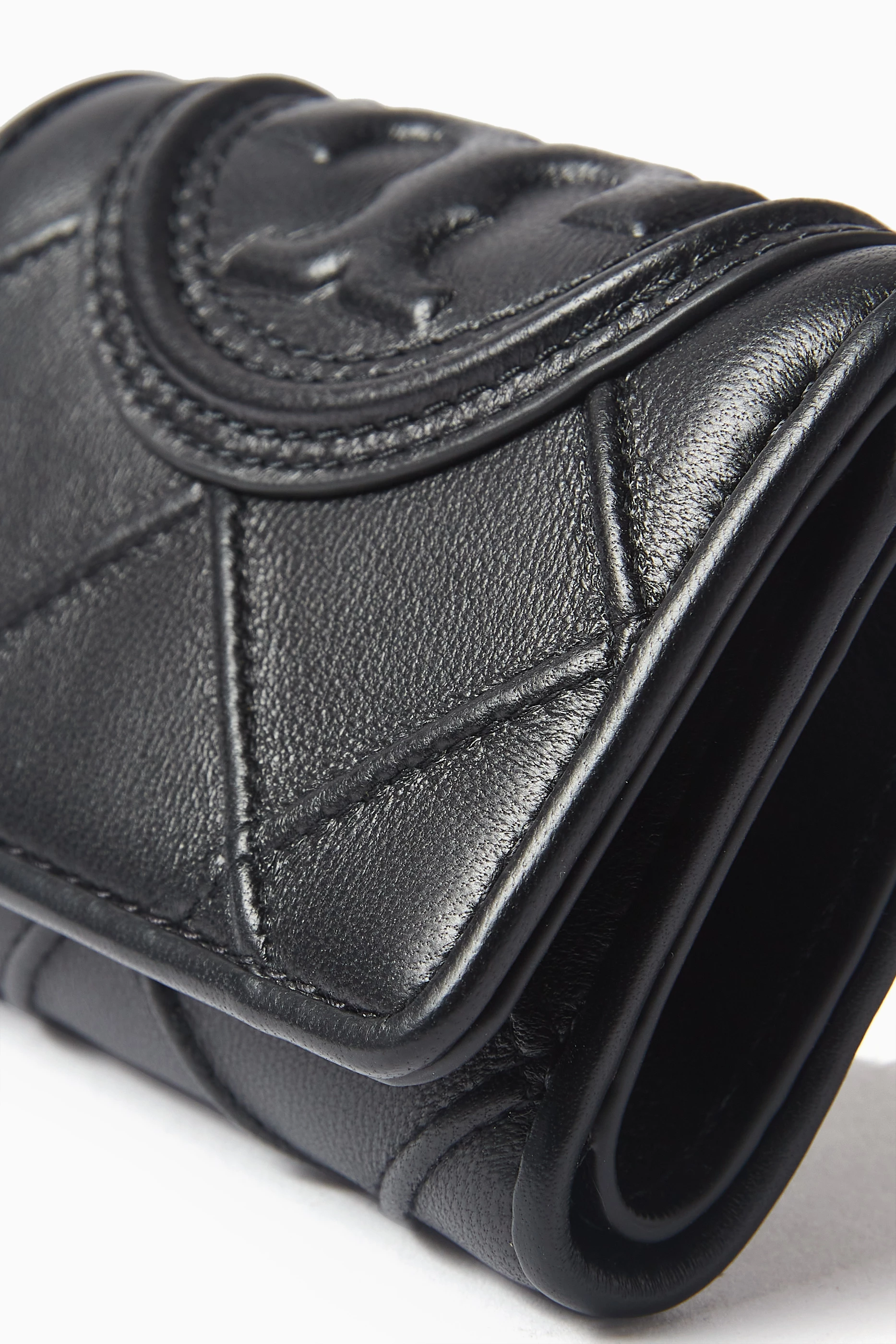 Buy Tory Burch Black Small Fleming Soft Flap Wallet in Nappa For Women Online Ounass UAE
