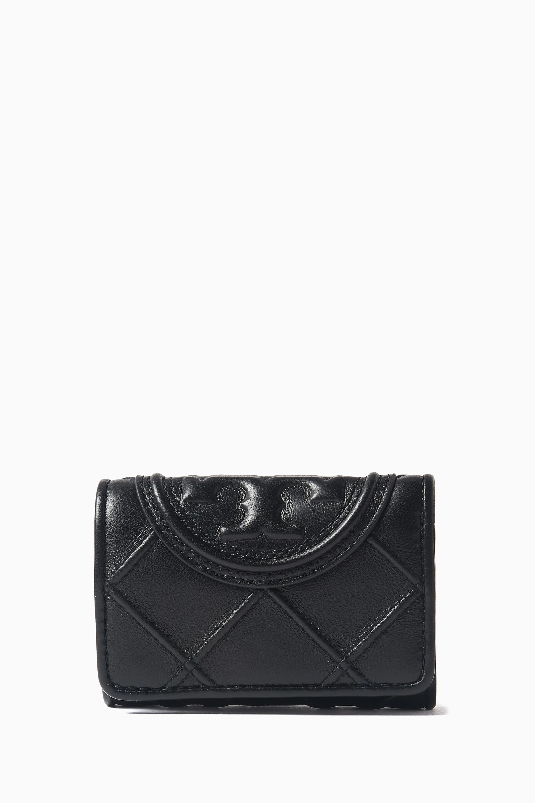 Buy Tory Burch Black Small Fleming Soft Flap Wallet in Nappa For Women Online Ounass UAE