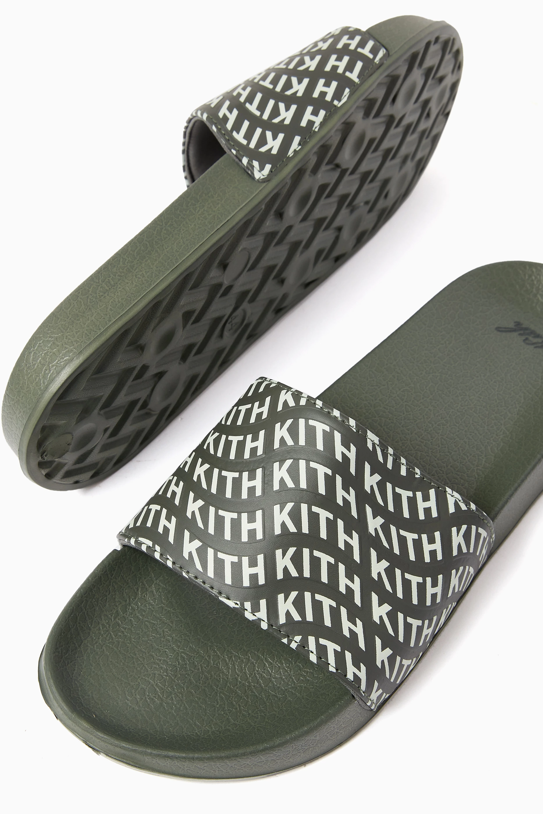 Buy Kith Green Wave Monogram Slide Sandals For Men Online | Ounass UAE