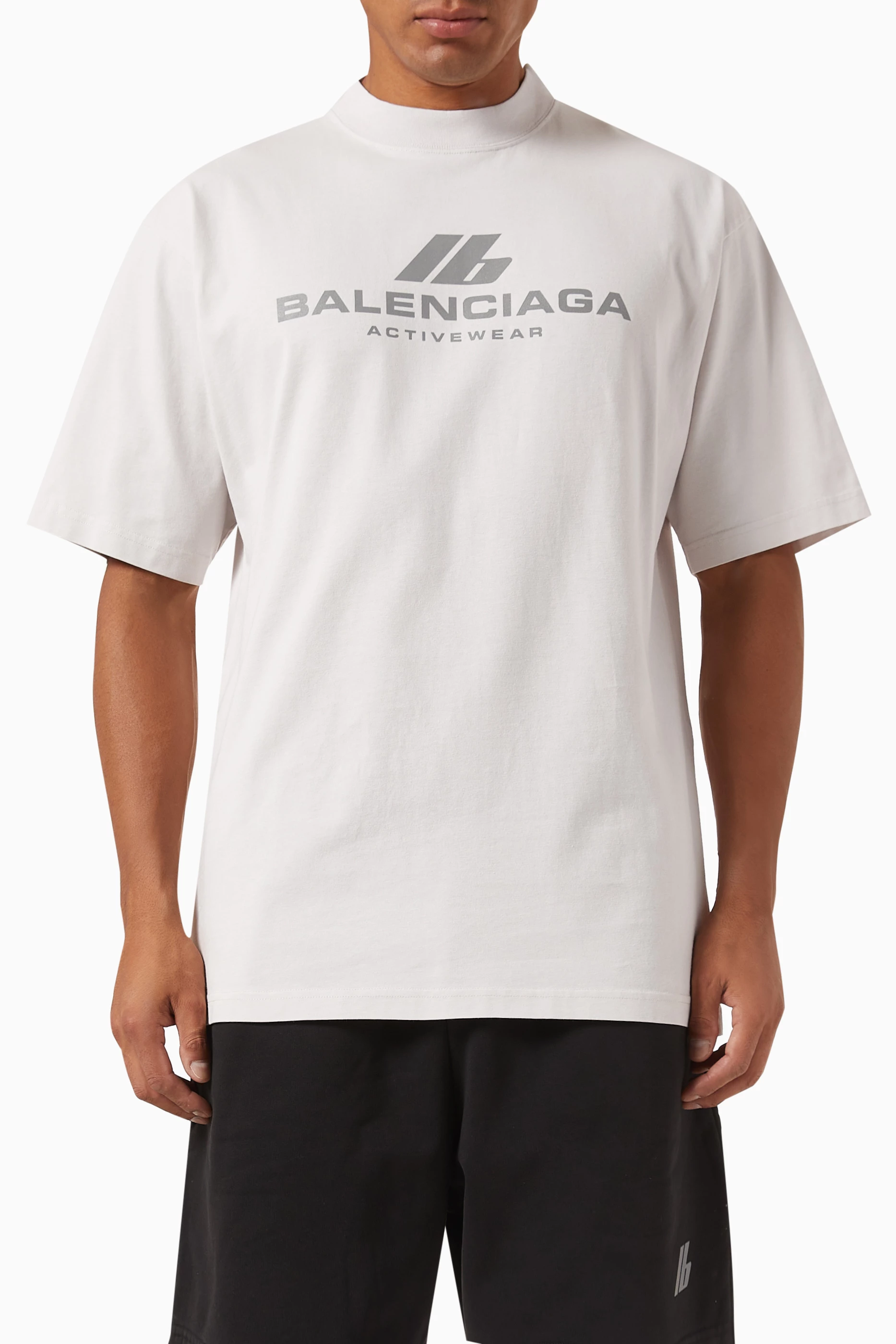 Buy Balenciaga White Unisex Activewear Medium Fit T-shirt in