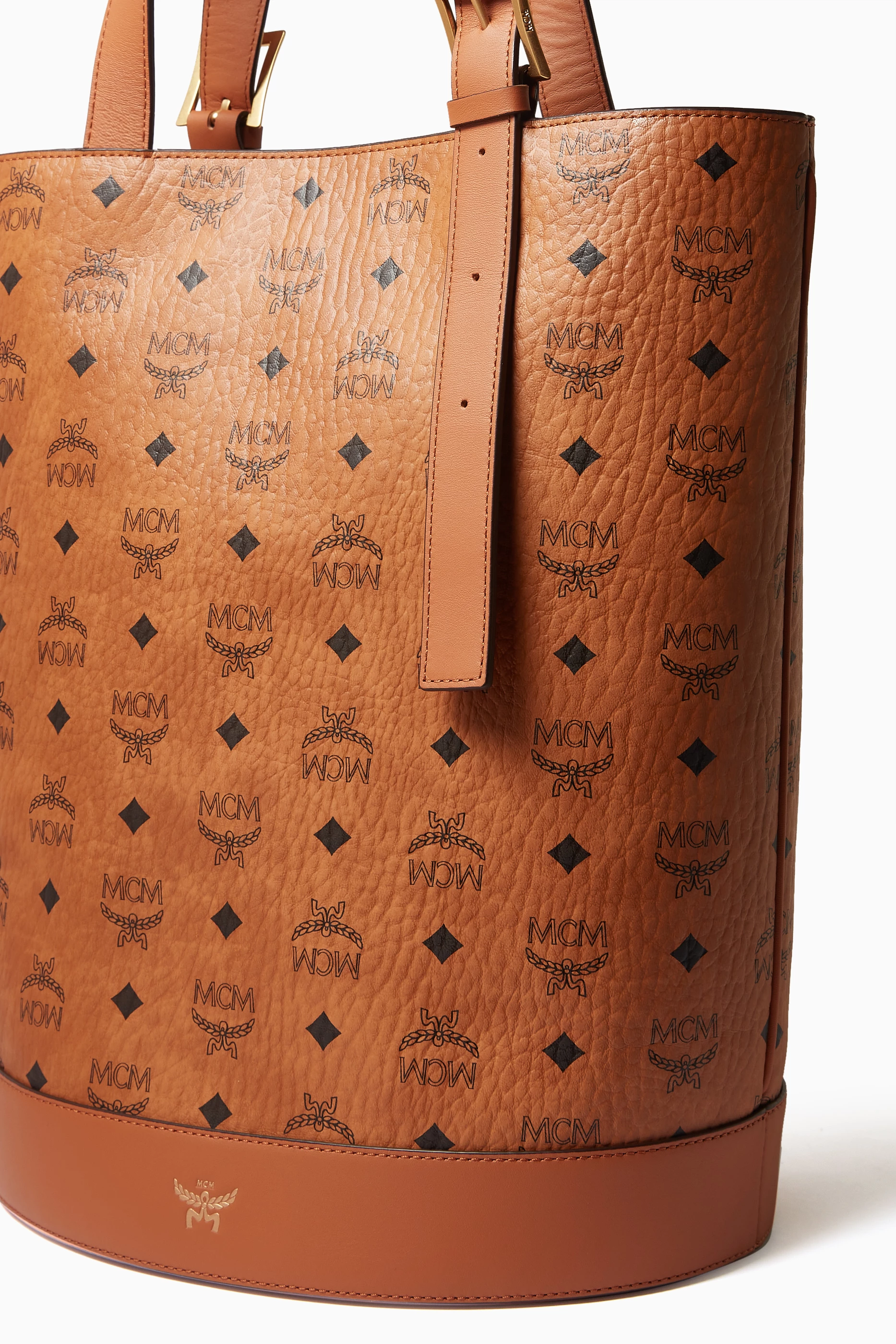 Buy MCM Brown Aren VI Tote Bag in Visetos For Women Online Ounass UAE