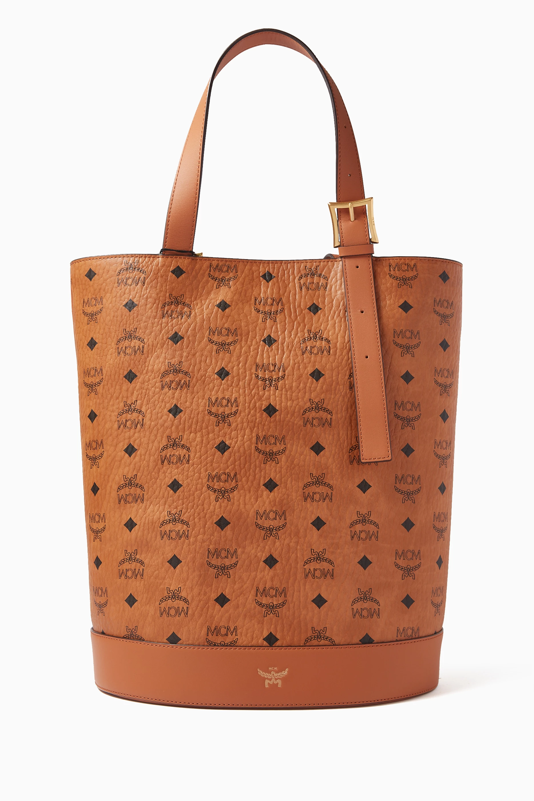 Buy MCM Brown Aren VI Tote Bag in Visetos For Women Online Ounass UAE