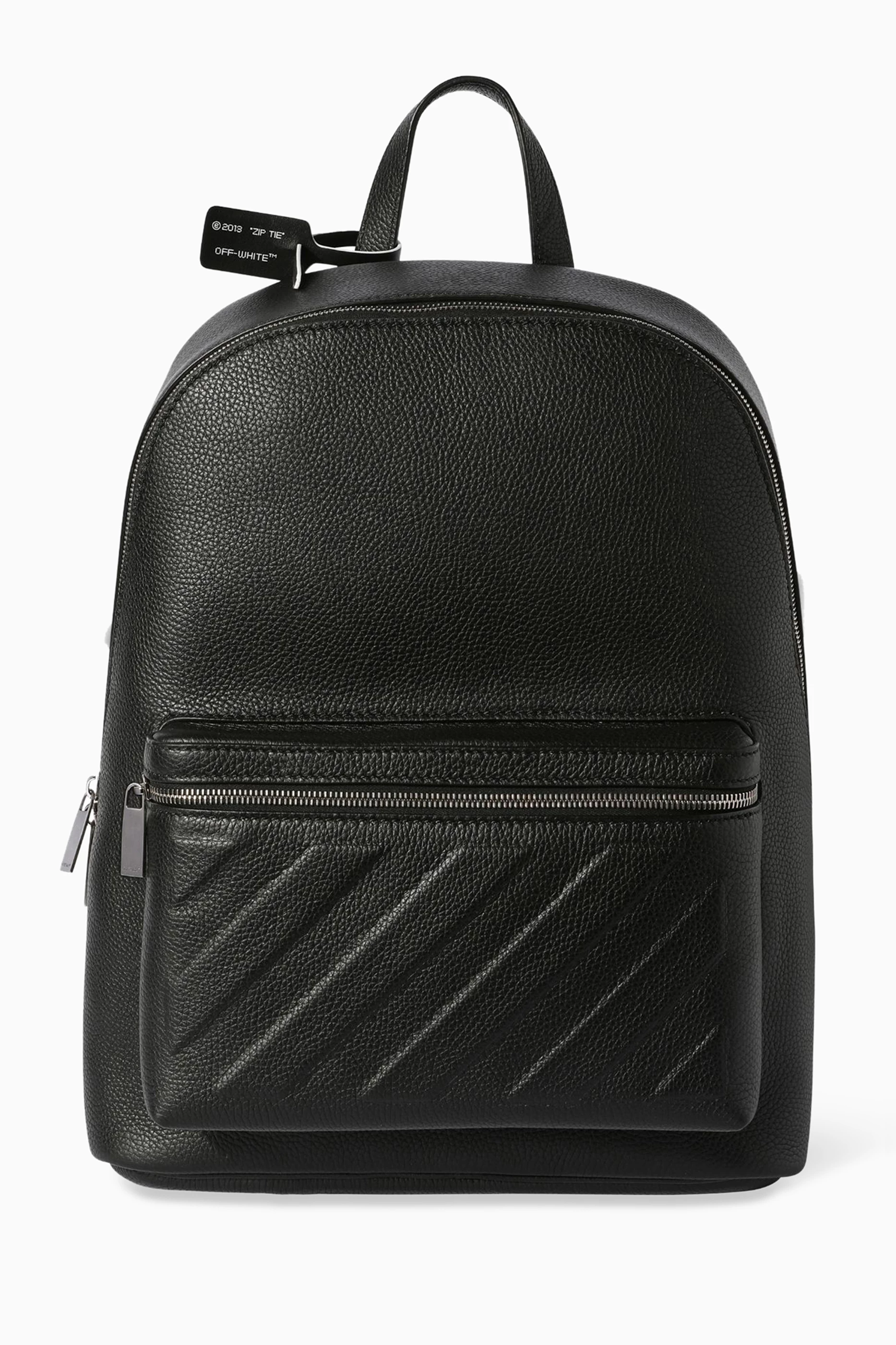 White leather backpack mens on sale