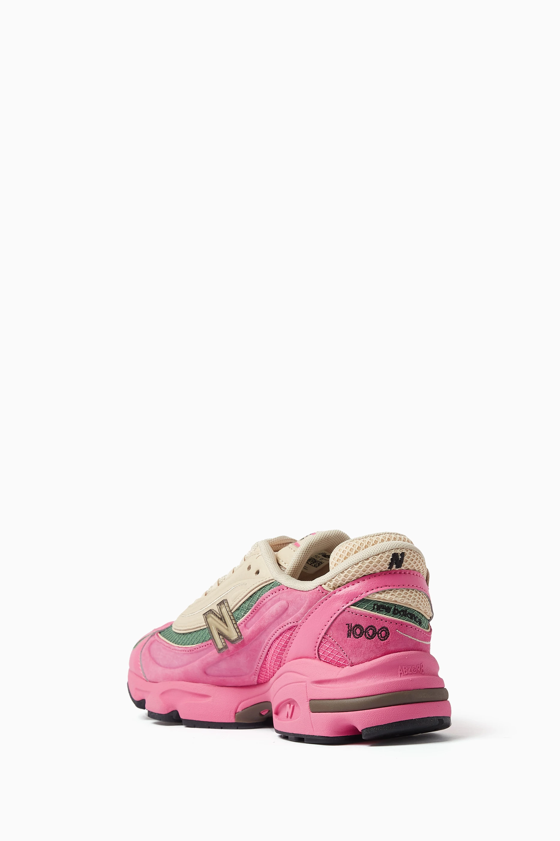 Buy New Balance Pink 1000 Low top Sneakers in Leather Mesh For Women Online Ounass UAE