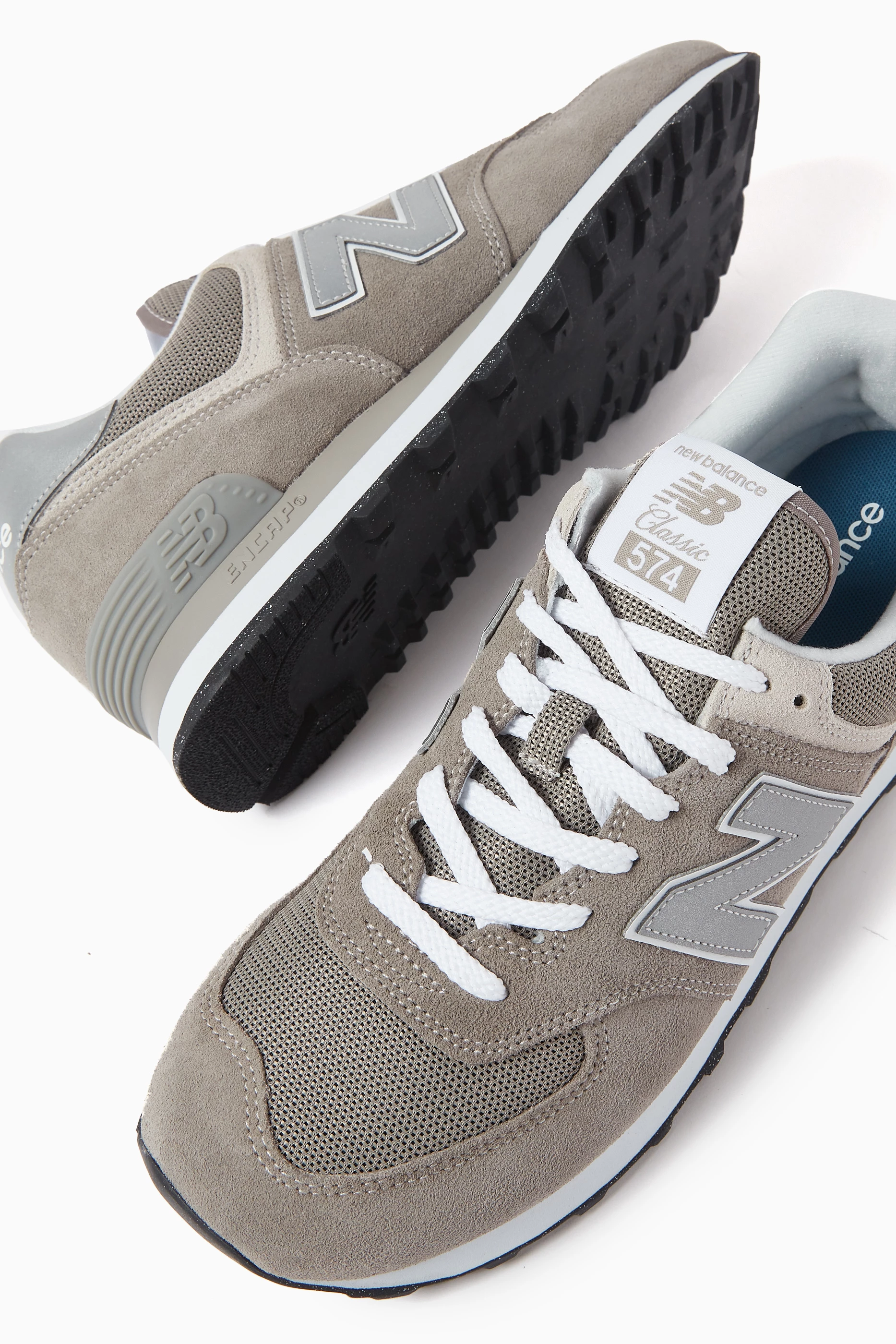 Buy New Balance Grey 574 Core Sneakers in Suede Mesh For Men Online Ounass UAE