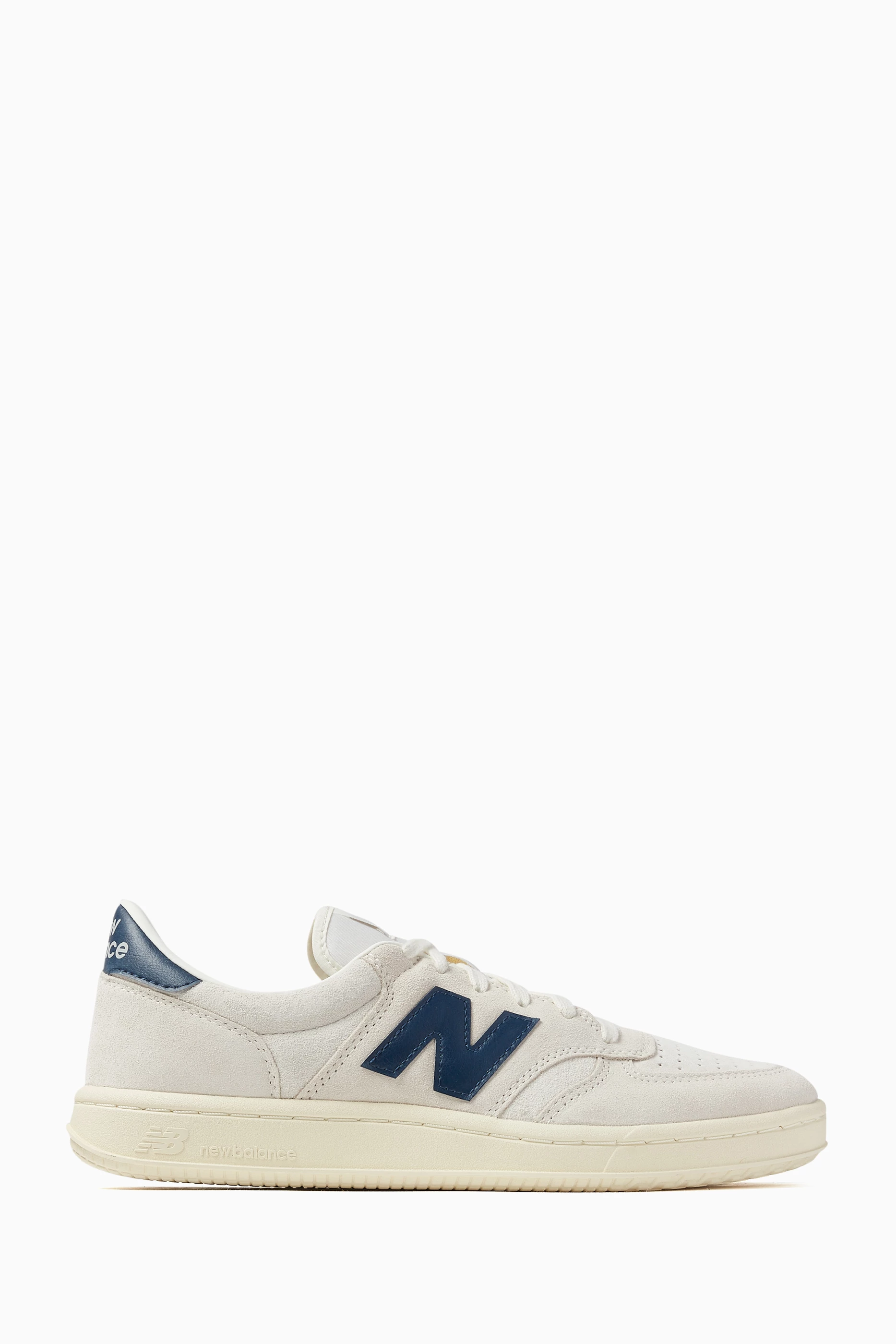 Buy New Balance White T500 Sneakers in Suede Nubuck For Men Online Ounass UAE