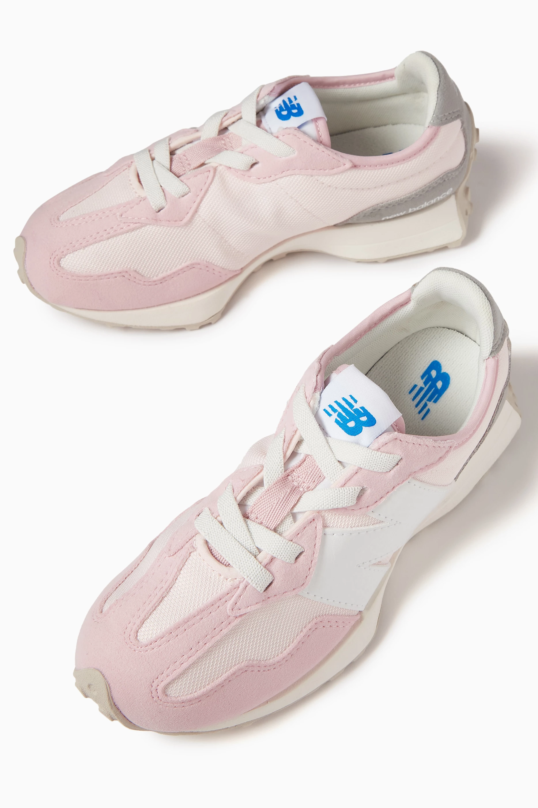 Buy New Balance Pink 327 Sneakers in Suede Mesh For Girls Online Ounass UAE