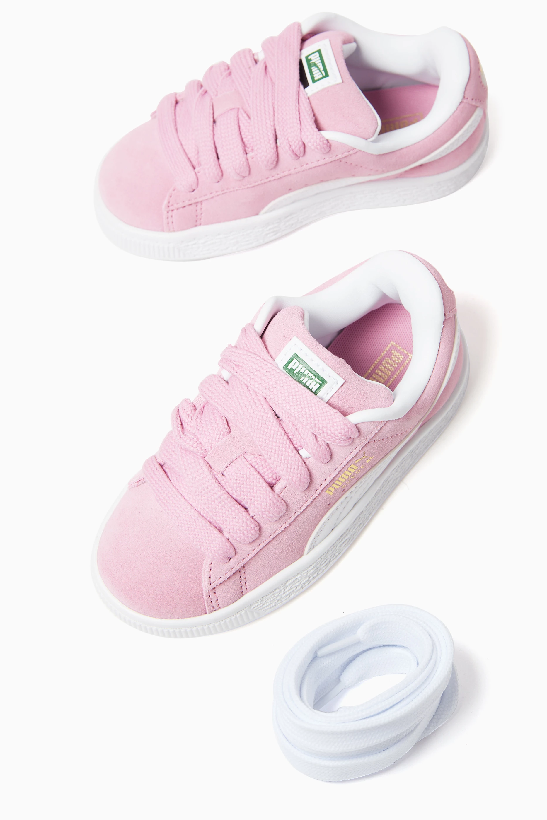 Suede pumas light pink online