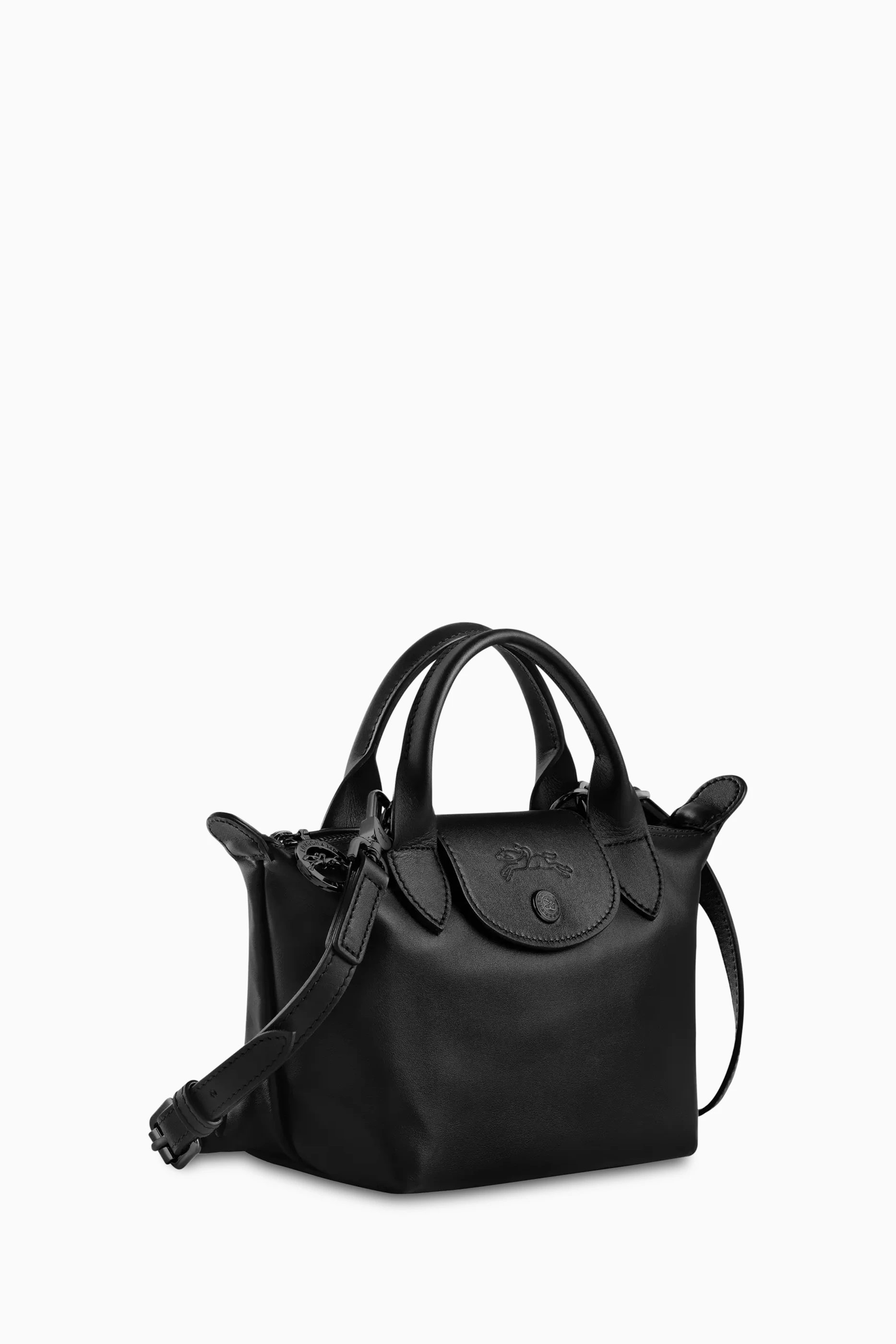 Buy Longchamp Black Mini Le Pliage Xtra Handbag in Leather For Women Online Ounass UAE