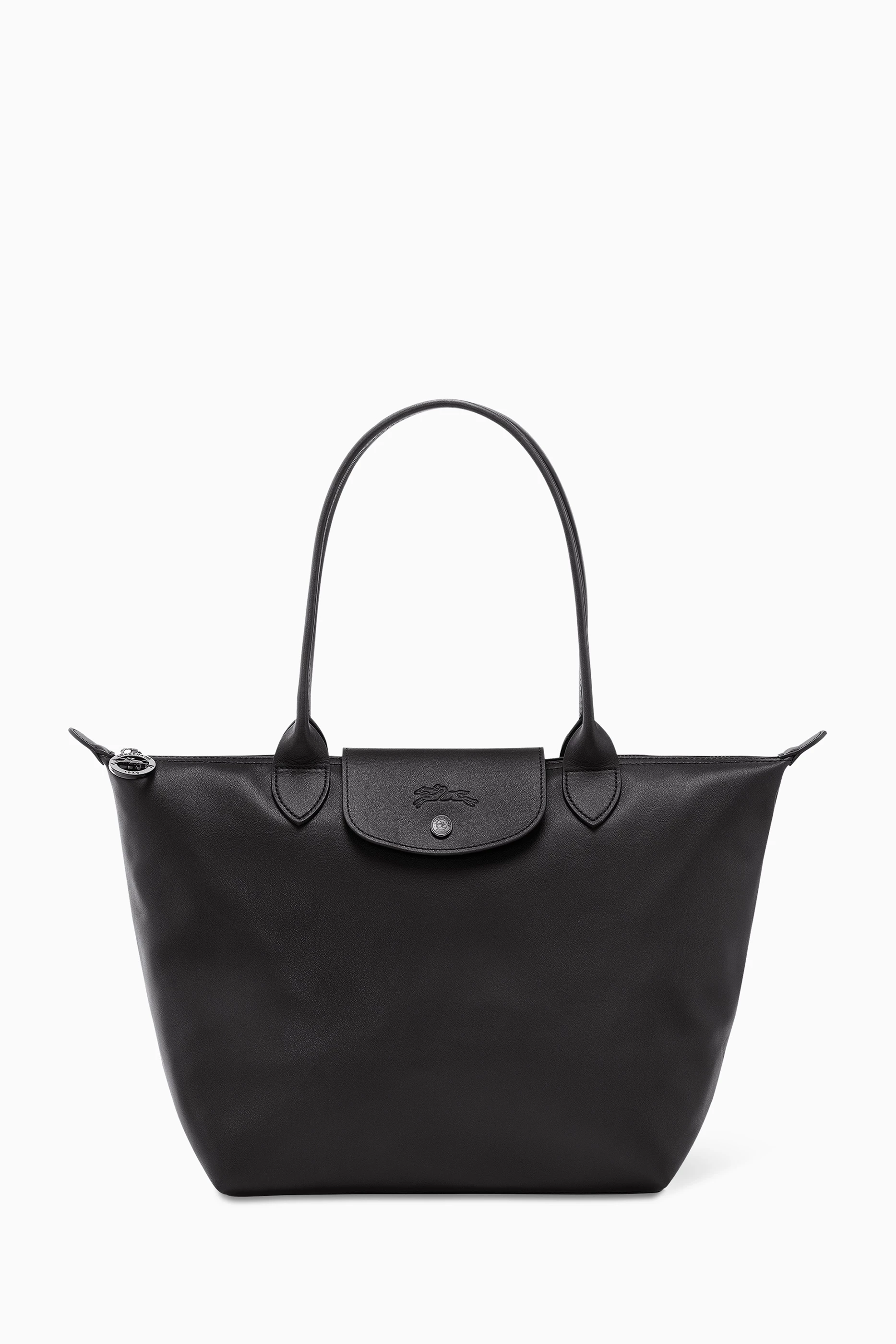 Buy Longchamp Black Medium Le Pliage Xtra Bag in Leather For Women Online Ounass UAE