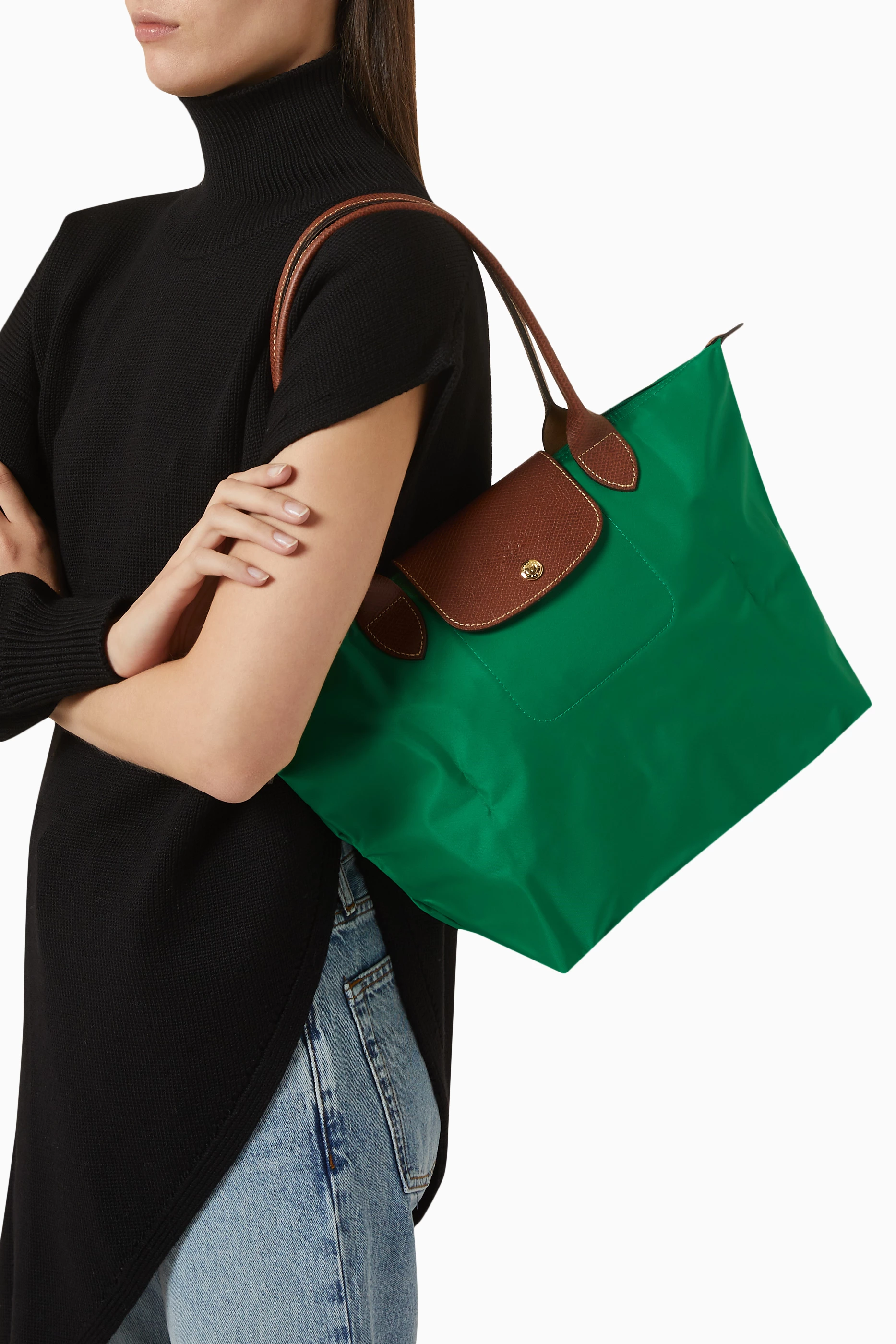 Buy Longchamp Green Le Pliage Original Tote Bag in Canvas For Women Online Ounass UAE