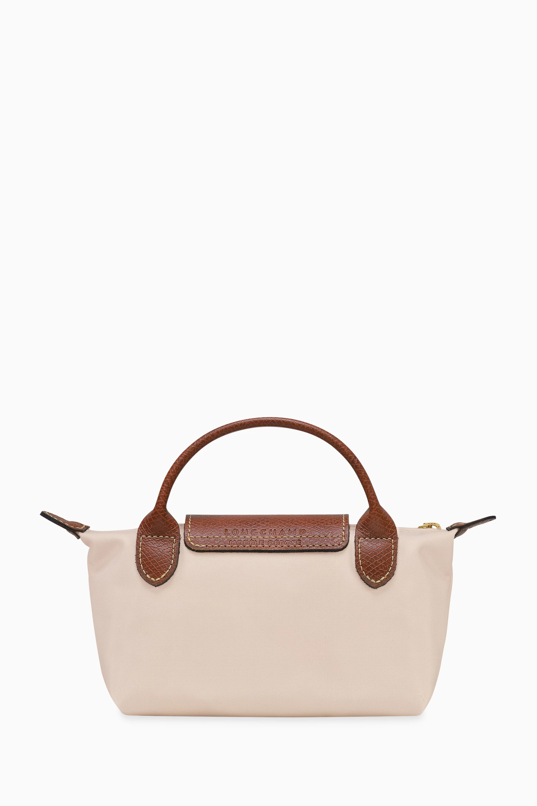 Buy Longchamp Neutral Mini Le Pliage Original Clutch in Canvas For Women Online Ounass UAE