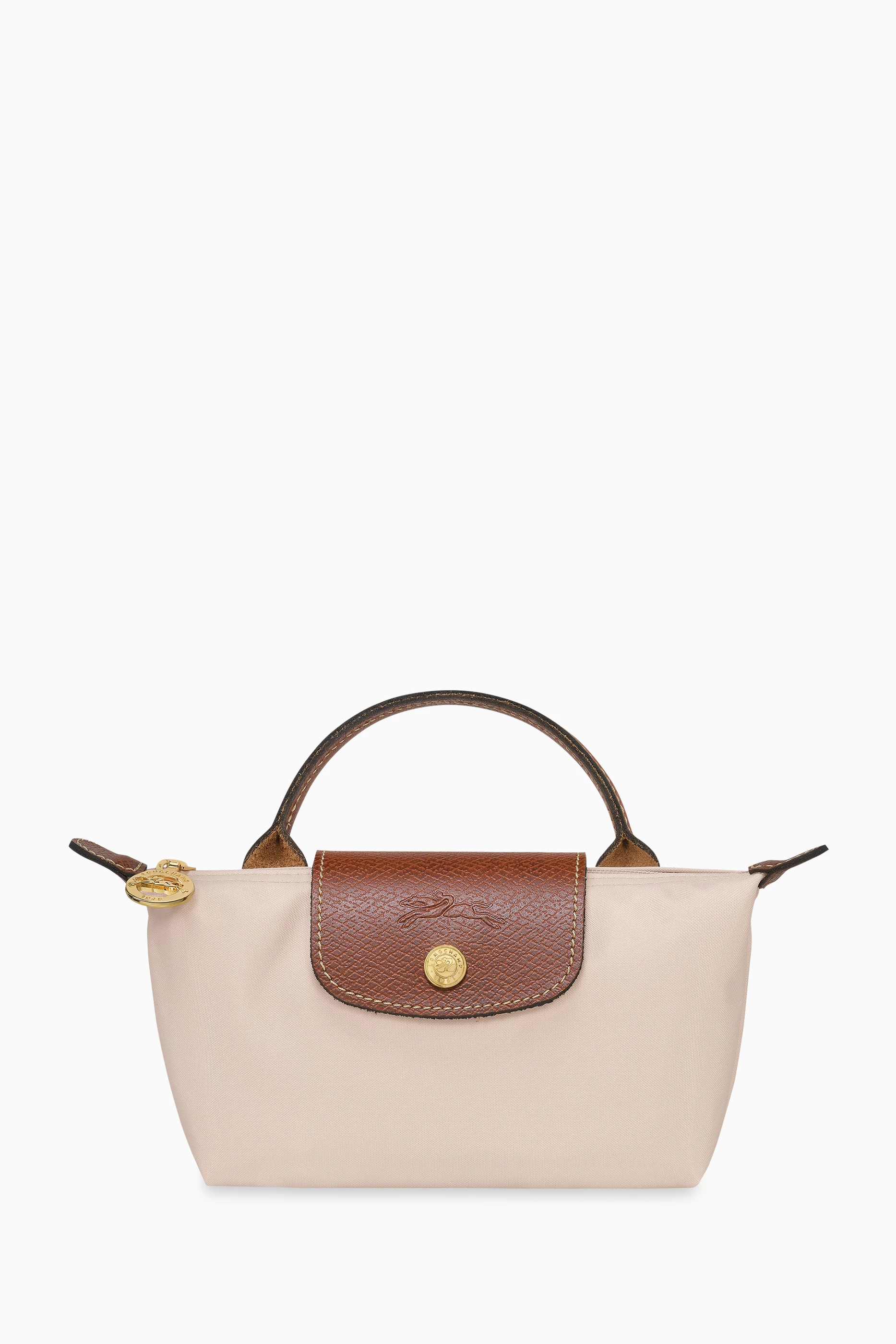 Buy Longchamp Neutral Mini Le Pliage Original Clutch in Canvas For Women Online Ounass UAE