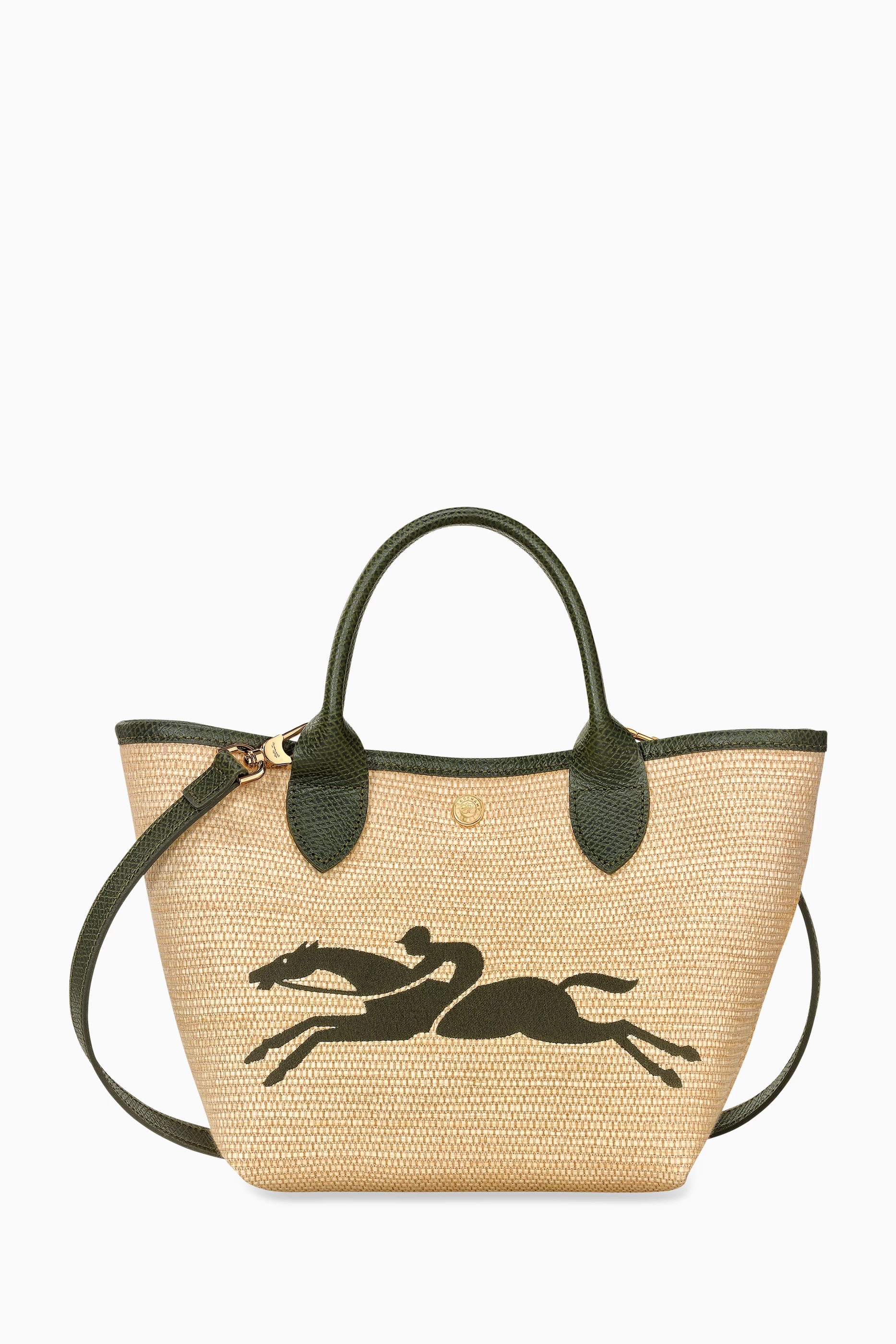 Buy Longchamp Green Small Le Panier Pliage Basket Bag in Canvas For Women Online Ounass UAE