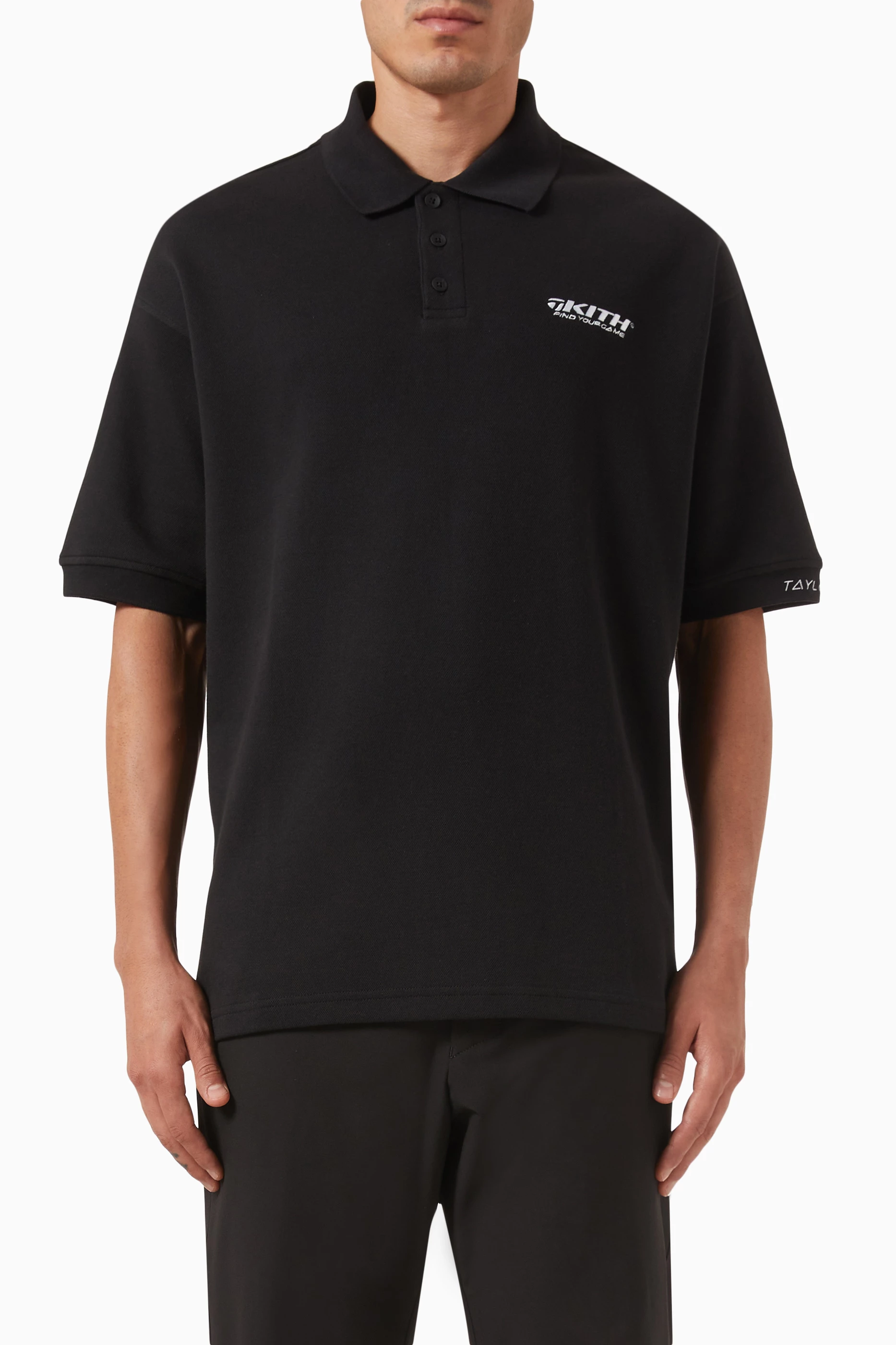 Buy Kith Black x Taylormade Provisional Polo in Cotton Blend For
