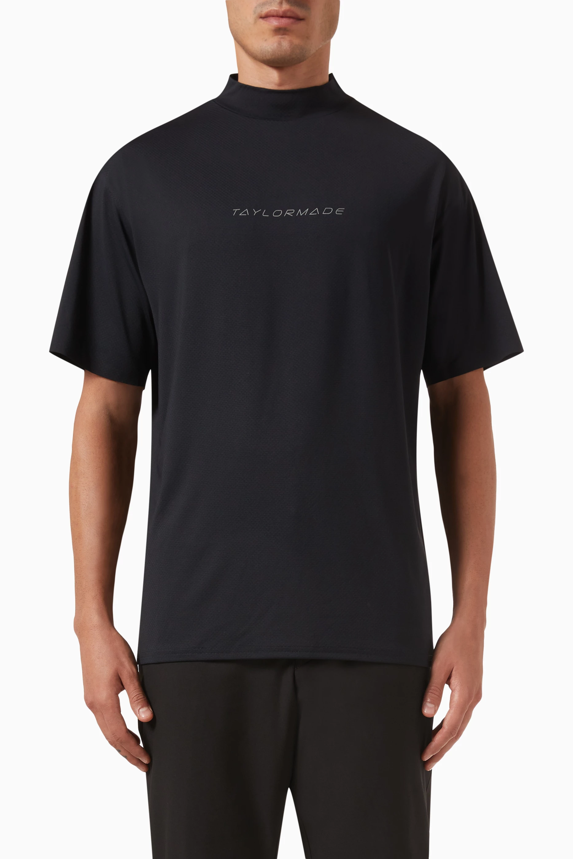 Buy Kith Black x Taylormade Mockneck T-shirt in Stretch