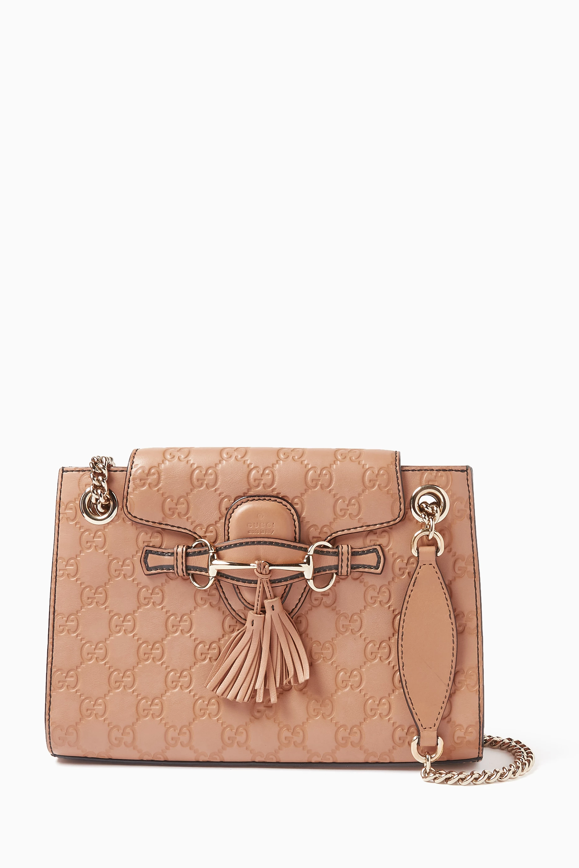 Buy Gucci Pre Loved Neutral Small Emily Guccissima Chain Shoulder Bag in Leather For Women Online Ounass UAE