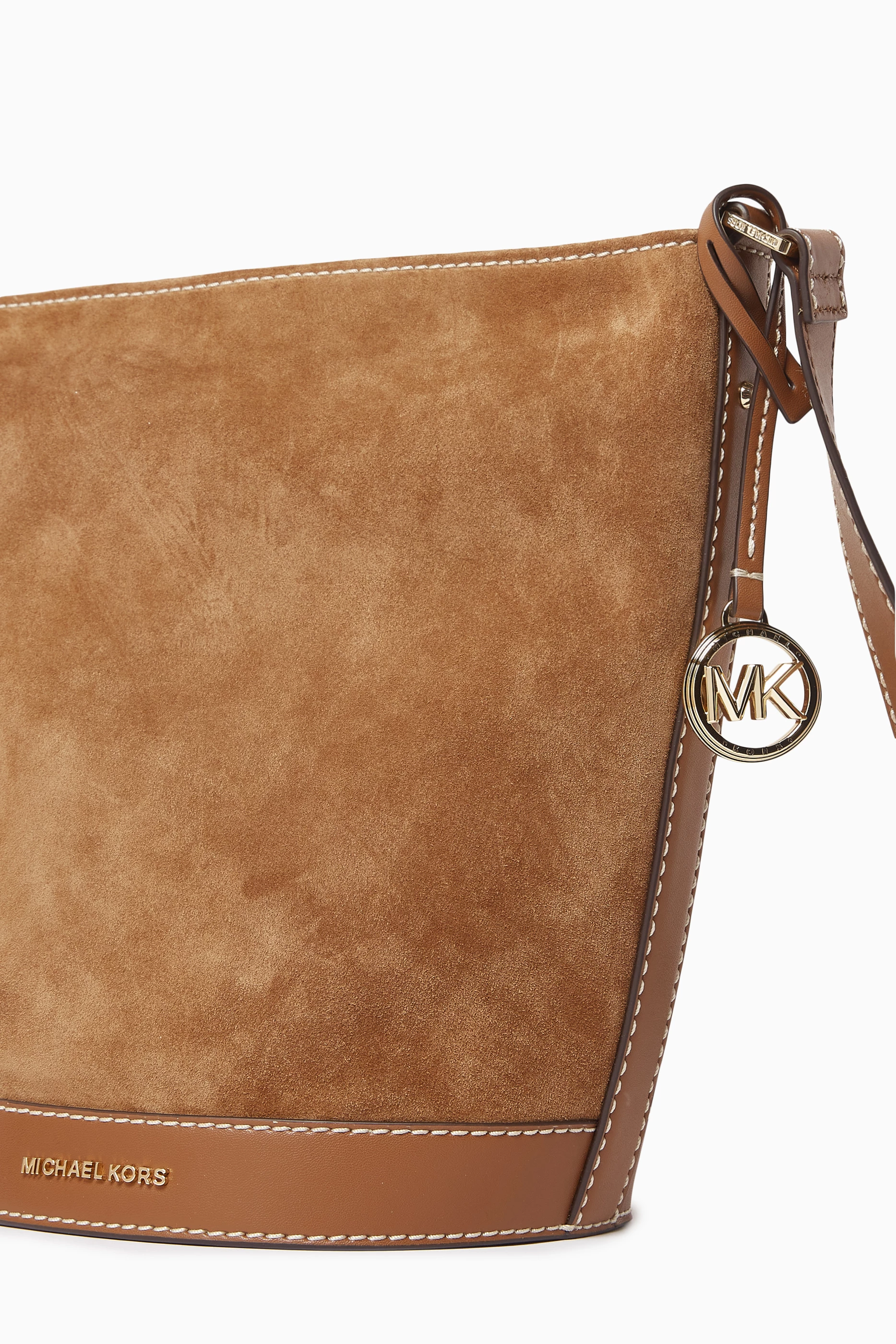 Buy Michael Kors Brown Townsend Topstitch Bucket Bag in Suede For Women Online Ounass UAE