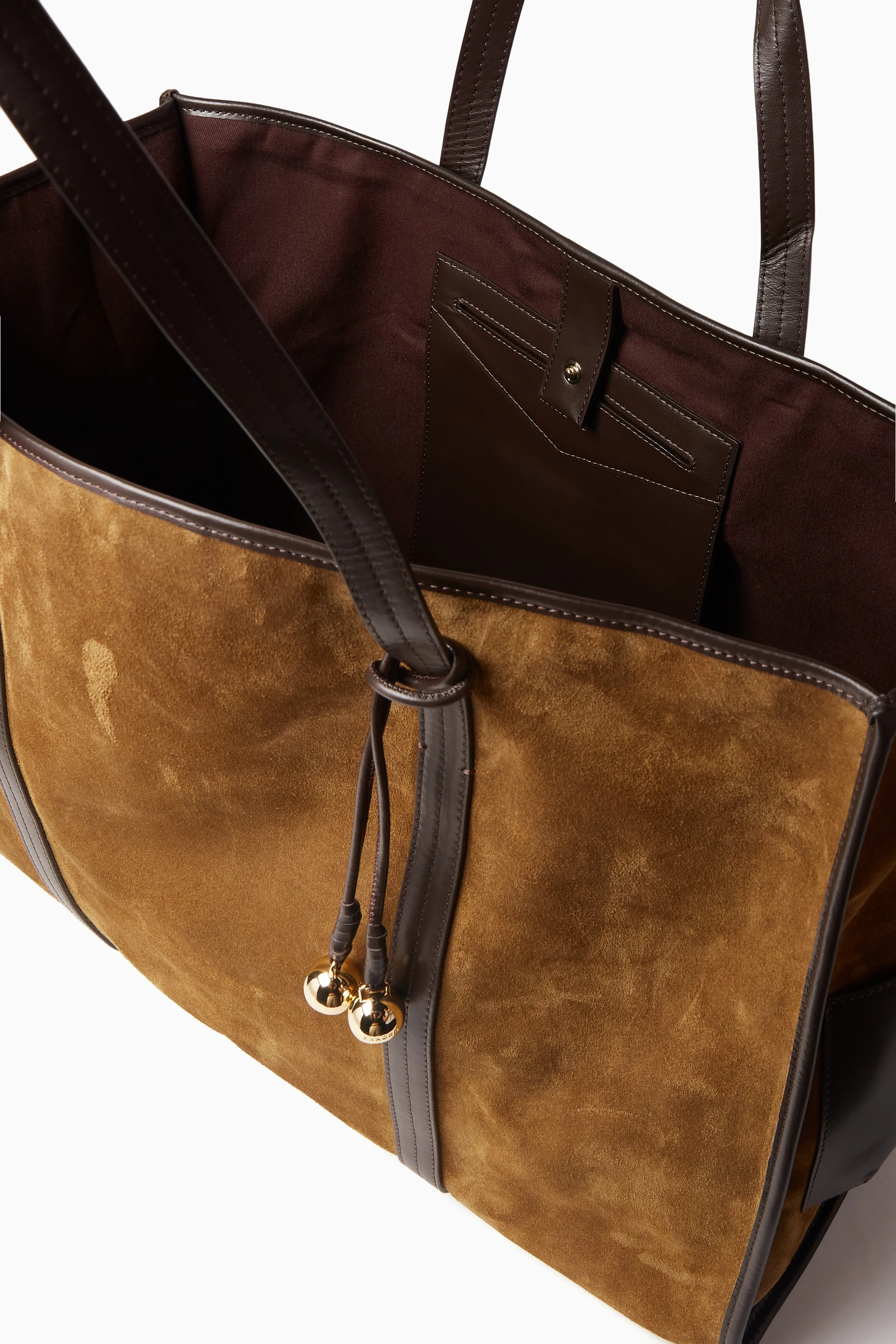 Suede tote handbag cheap